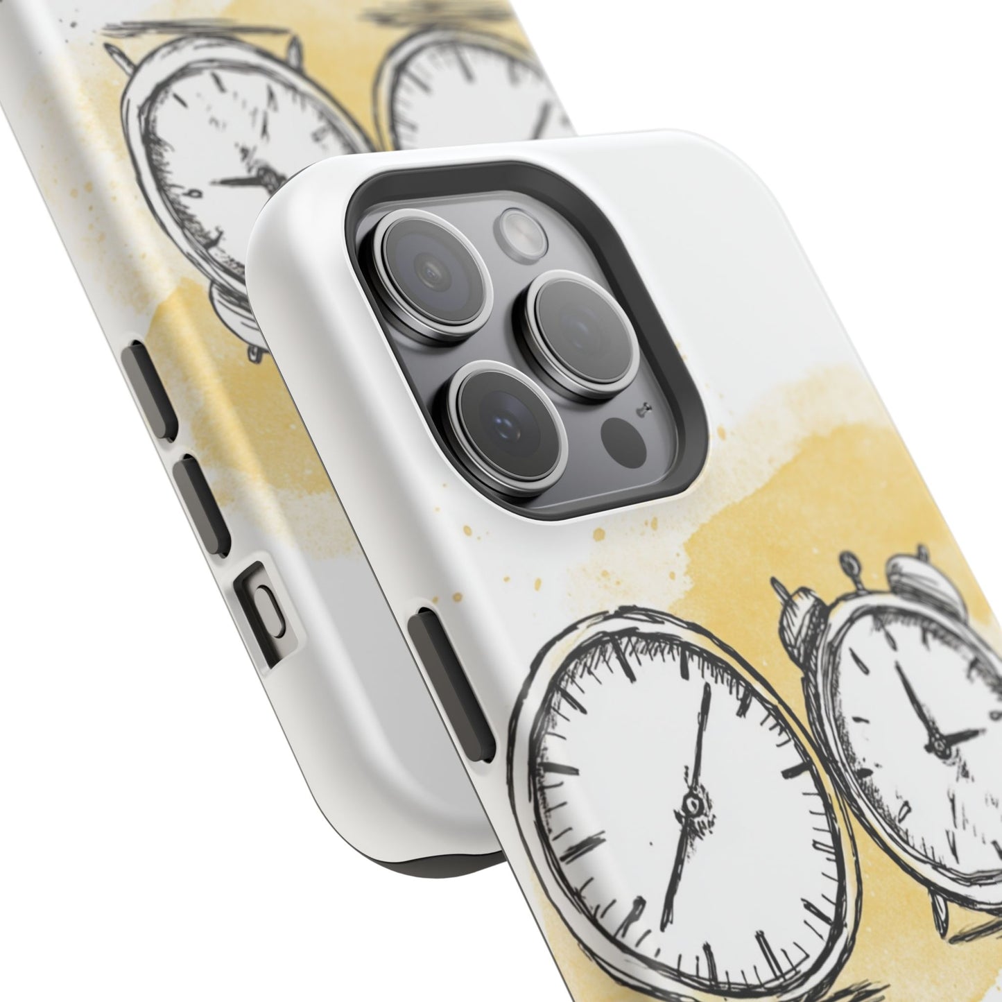 Vintage Clock Phone Case, Impact Resistant Cover for iPhone, Retro Style Gift, Timepiece Design, Unique Phone Accessory