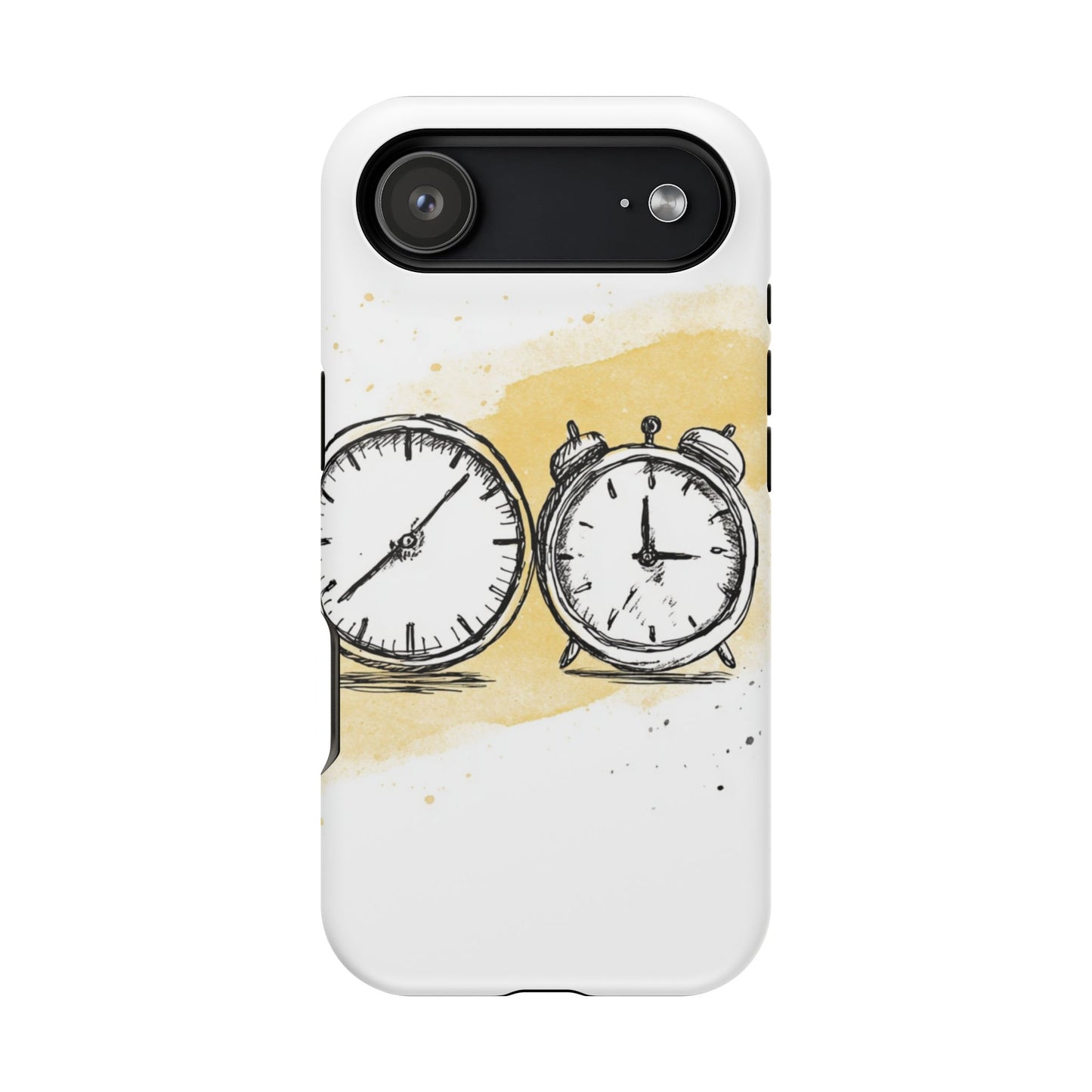 Vintage Clock Phone Case, Impact Resistant Cover for iPhone, Retro Style Gift, Timepiece Design, Unique Phone Accessory