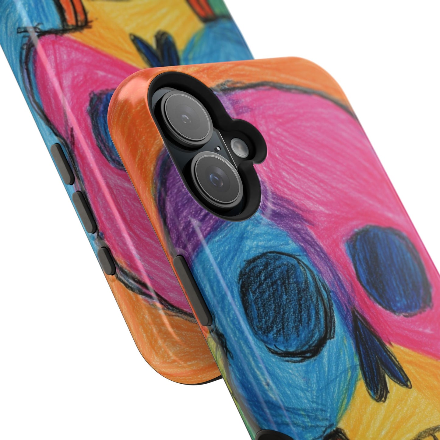 Colorful Skull Phone Case, Unique Art Case, Halloween Gift, Cute Skull Design, Impact-Resistant Cover