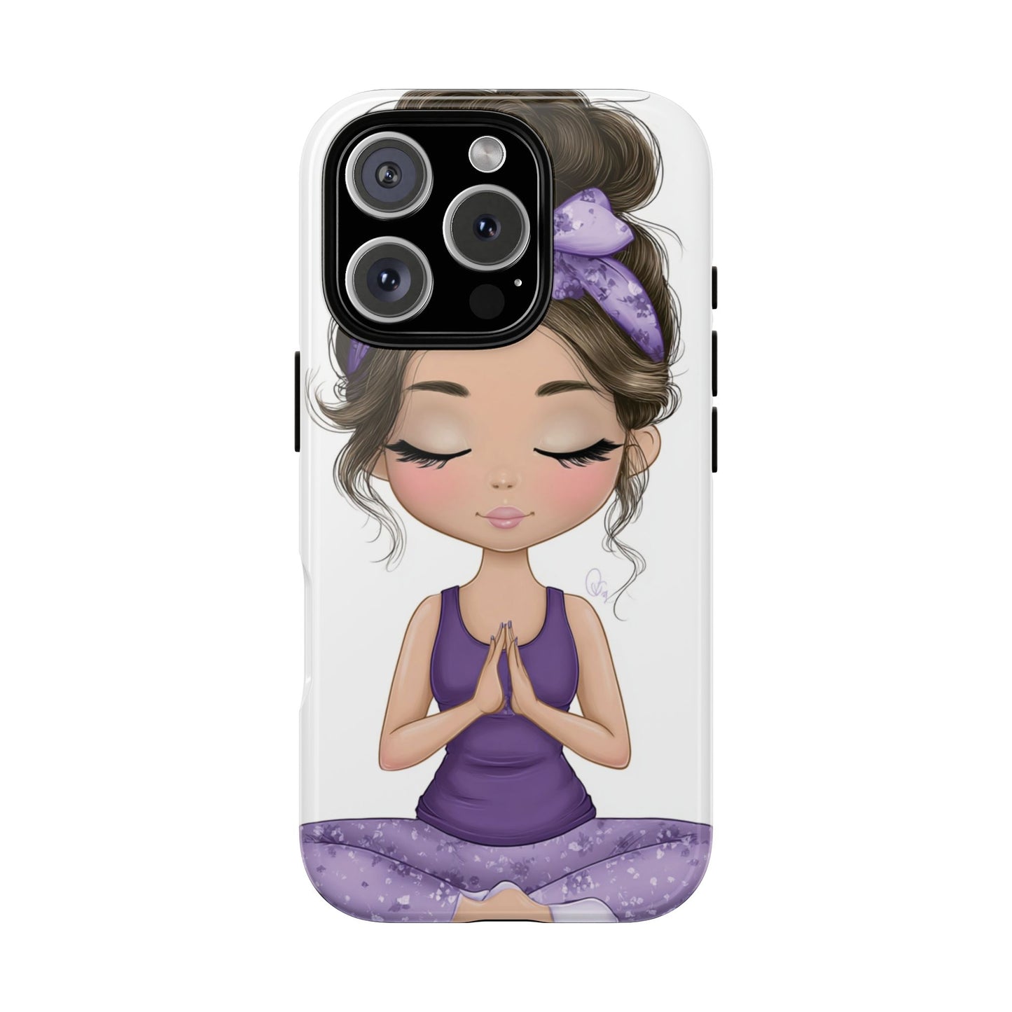 Yoga Phone Case for Mindfulness, Cute Girl Design, Gift for Yogis, Meditation Accessory, Stylish Phone Cover, Zen Vibe