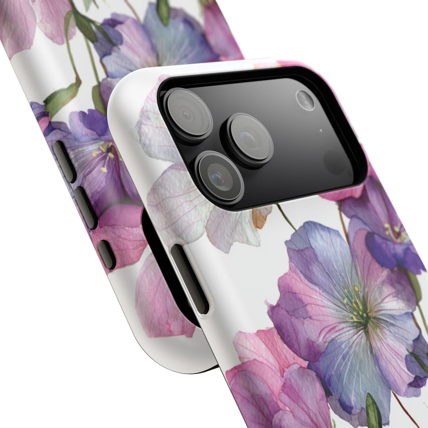 Floral Impact-Resistant Phone Case, Flower Phone Cover, Durable Floral Design Case, Gift for Her, Protective Phone Accessories