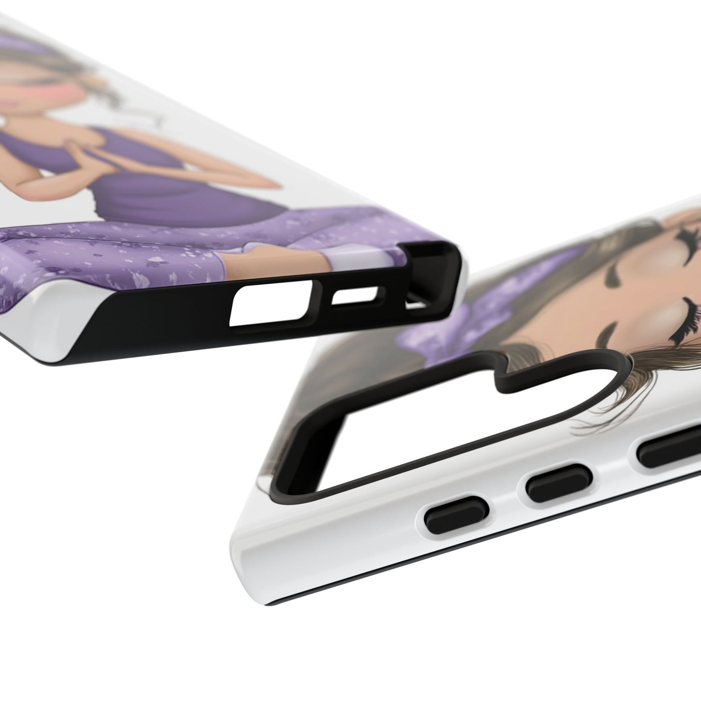 Yoga Phone Case for Mindfulness, Cute Girl Design, Gift for Yogis, Meditation Accessory, Stylish Phone Cover, Zen Vibe