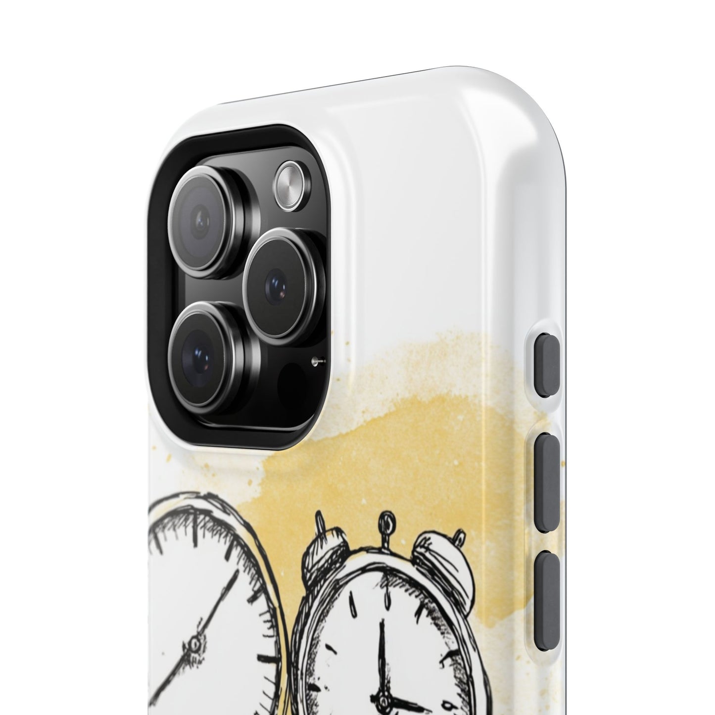 Vintage Clock Phone Case, Impact Resistant Cover for iPhone, Retro Style Gift, Timepiece Design, Unique Phone Accessory