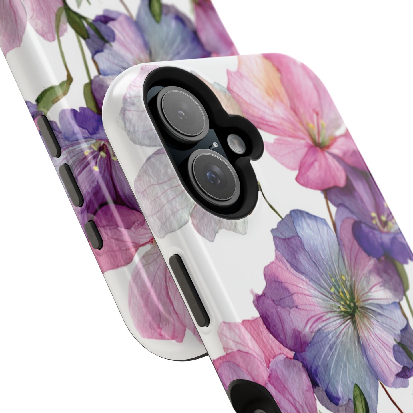 Floral Impact-Resistant Phone Case, Flower Phone Cover, Durable Floral Design Case, Gift for Her, Protective Phone Accessories