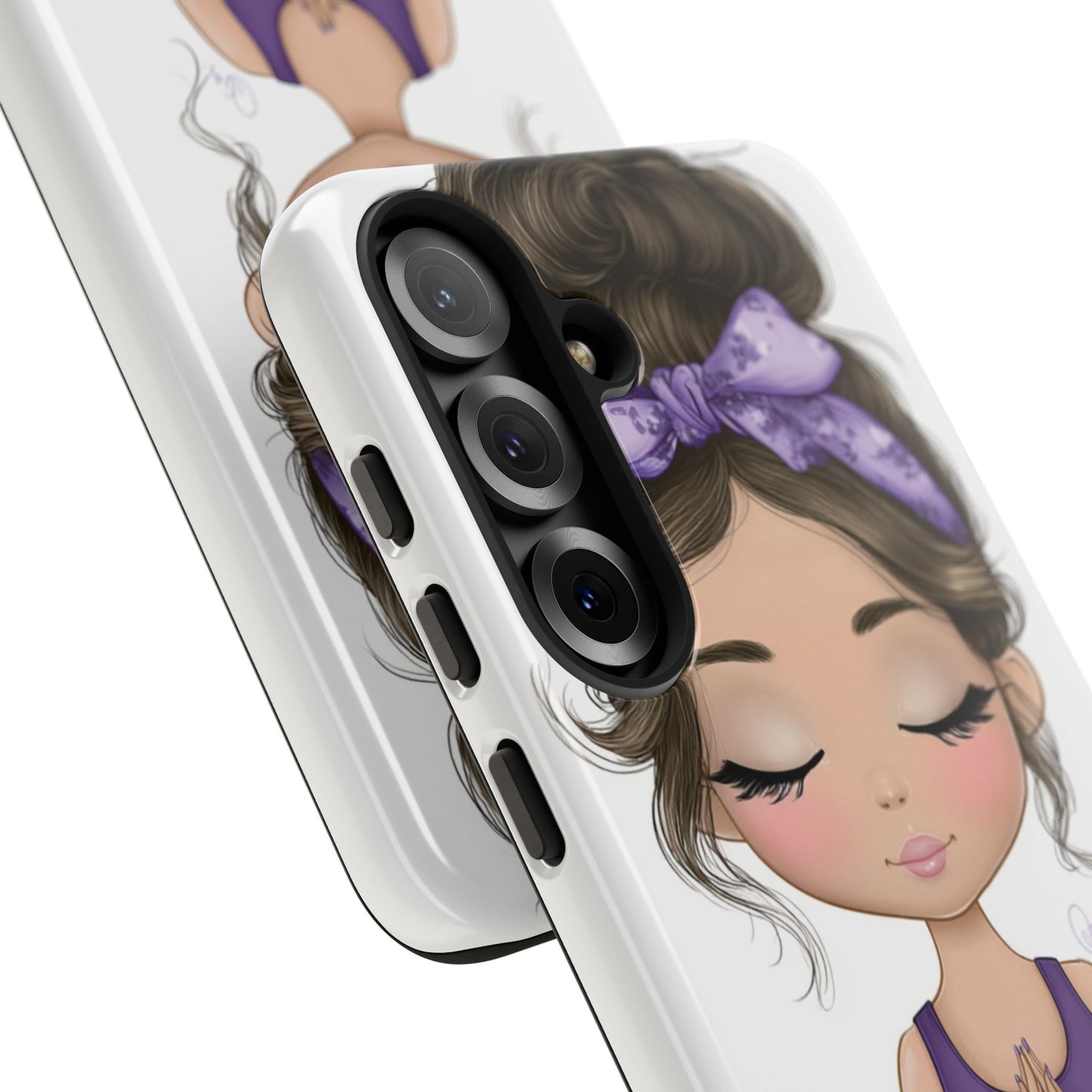 Yoga Phone Case for Mindfulness, Cute Girl Design, Gift for Yogis, Meditation Accessory, Stylish Phone Cover, Zen Vibe