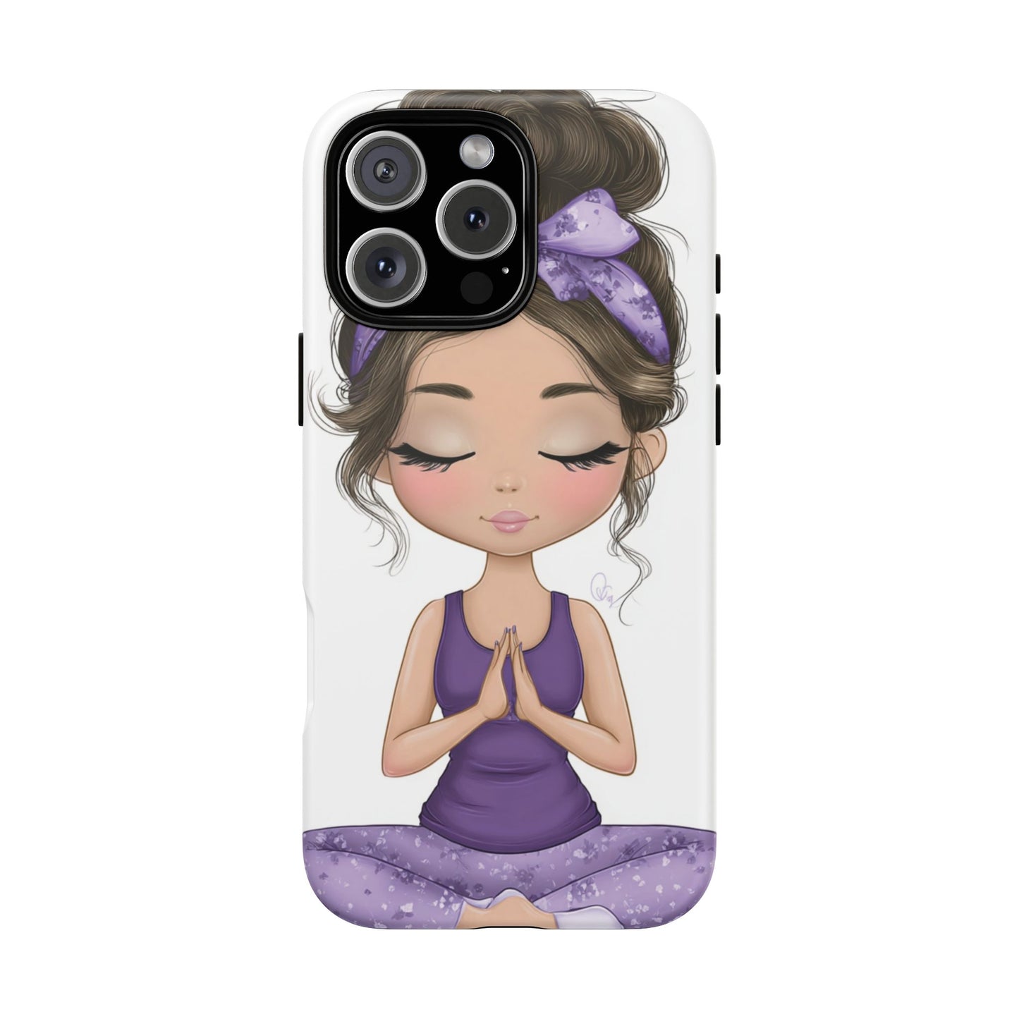 Yoga Phone Case for Mindfulness, Cute Girl Design, Gift for Yogis, Meditation Accessory, Stylish Phone Cover, Zen Vibe