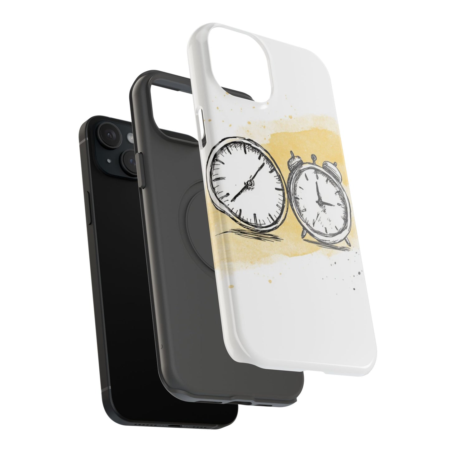 Vintage Clock Phone Case, Impact Resistant Cover for iPhone, Retro Style Gift, Timepiece Design, Unique Phone Accessory