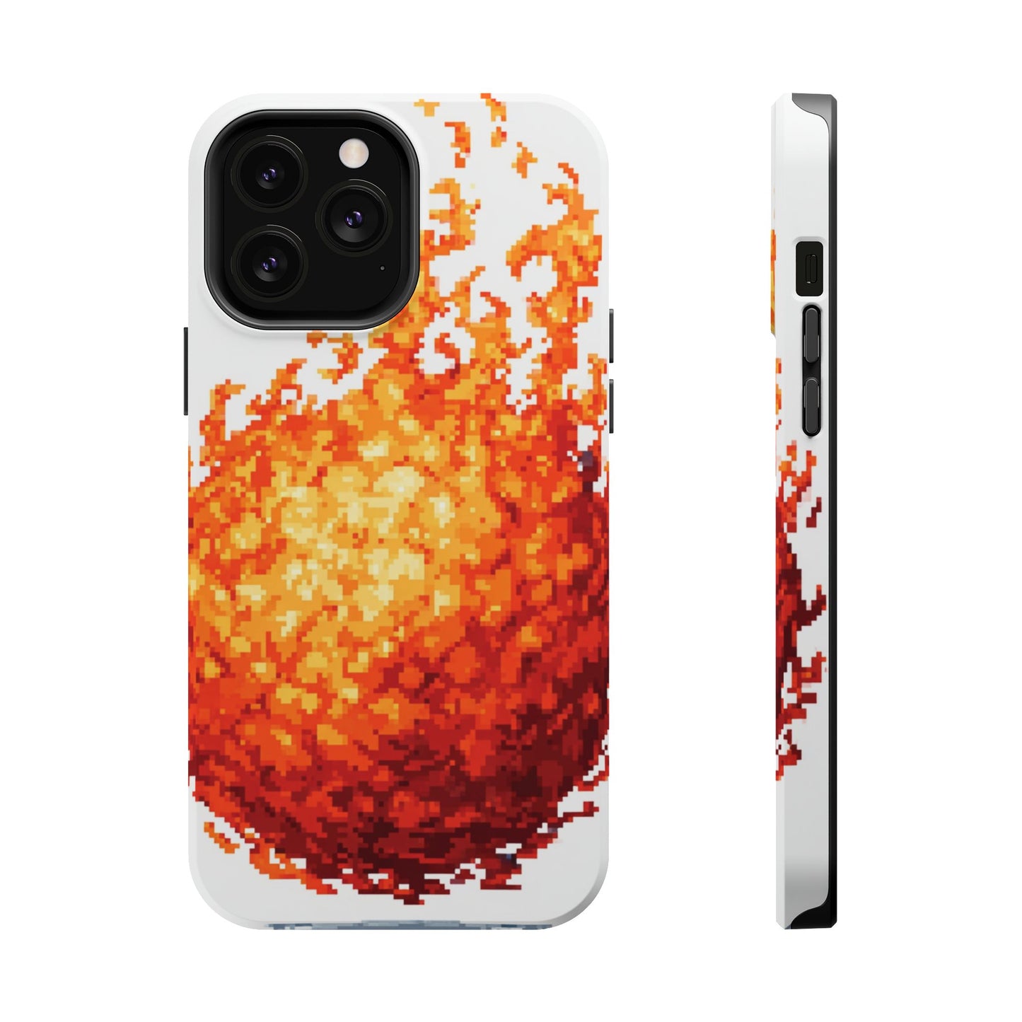 Impact-Resistant Phone Cases with Fiery Design, Protective Case, Unique Phone Cover, Gamer Gift, Trendy Accessibility