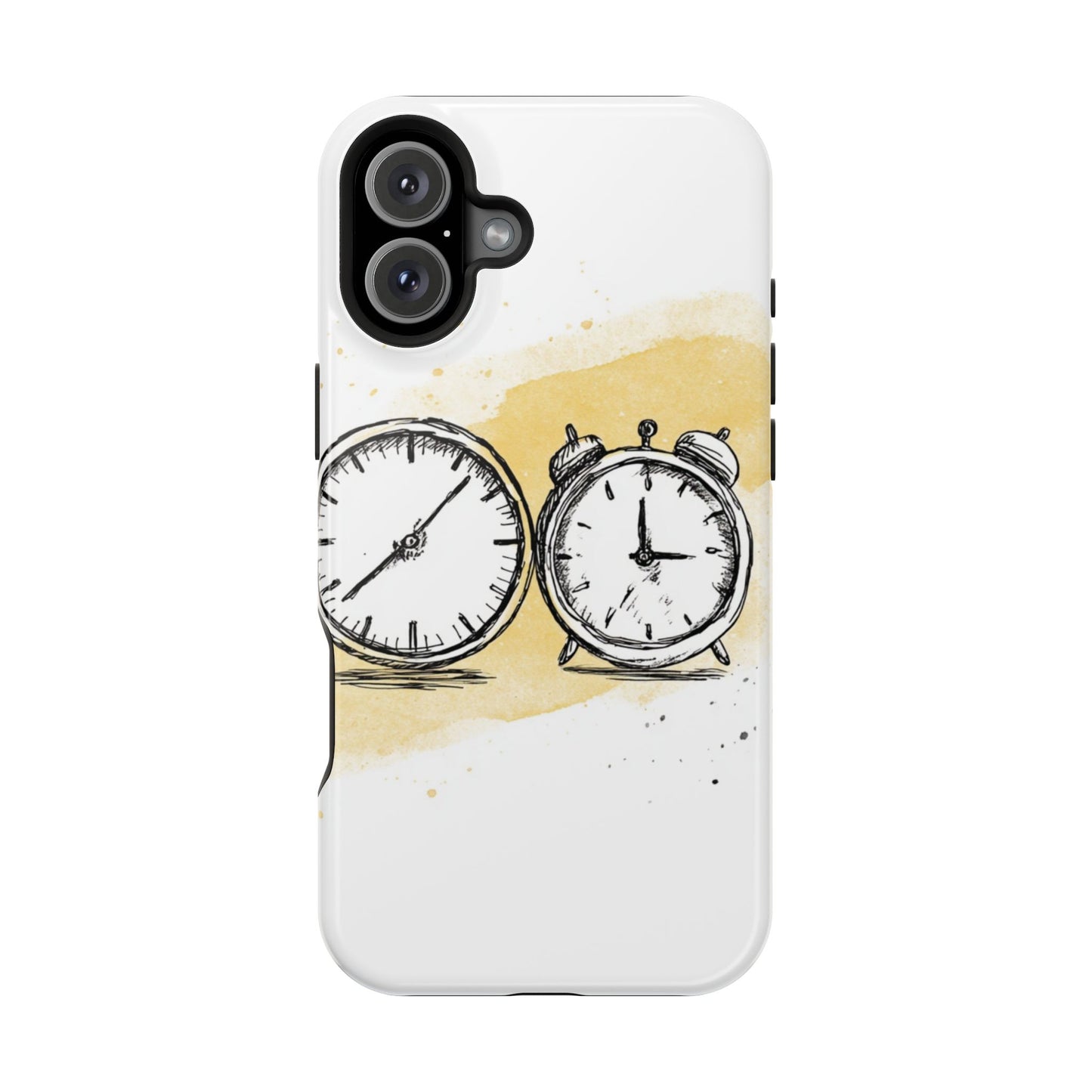 Vintage Clock Phone Case, Impact Resistant Cover for iPhone, Retro Style Gift, Timepiece Design, Unique Phone Accessory