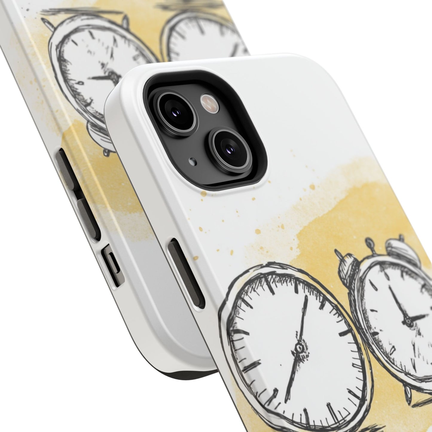 Vintage Clock Phone Case, Impact Resistant Cover for iPhone, Retro Style Gift, Timepiece Design, Unique Phone Accessory