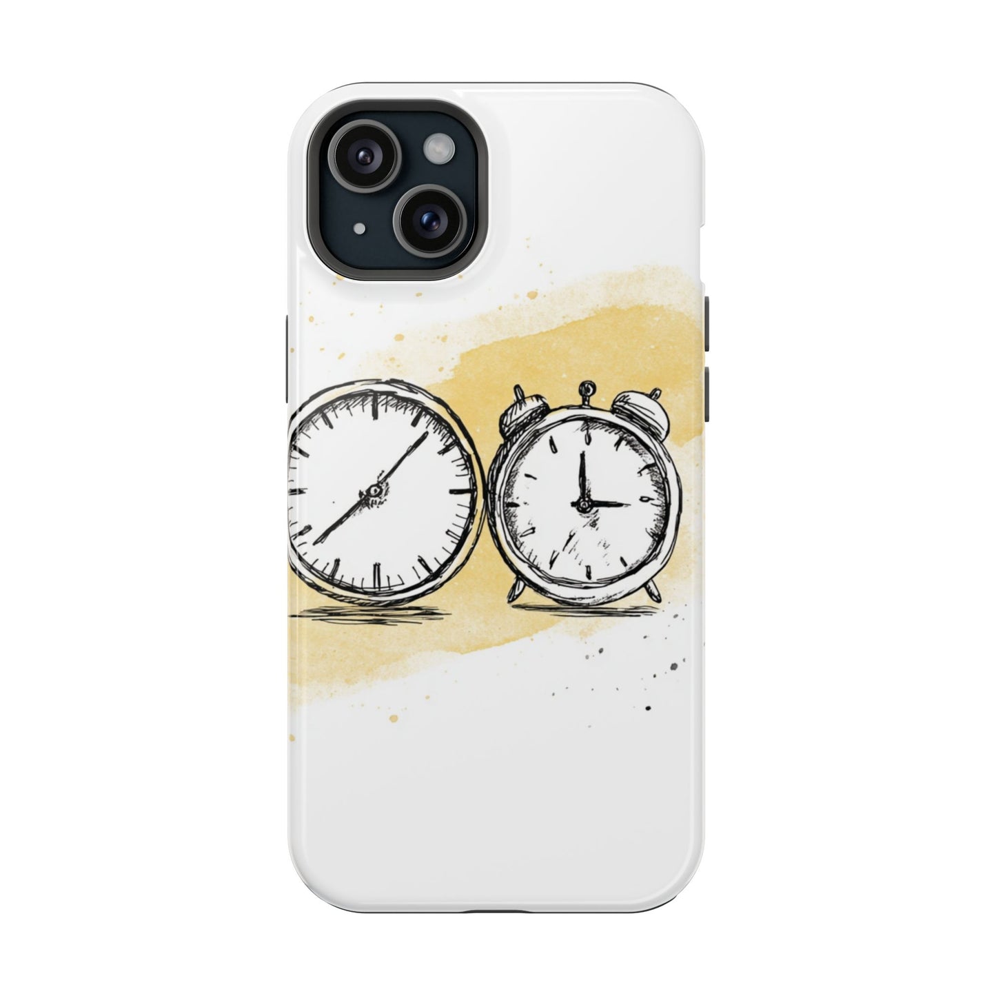 Vintage Clock Phone Case, Impact Resistant Cover for iPhone, Retro Style Gift, Timepiece Design, Unique Phone Accessory