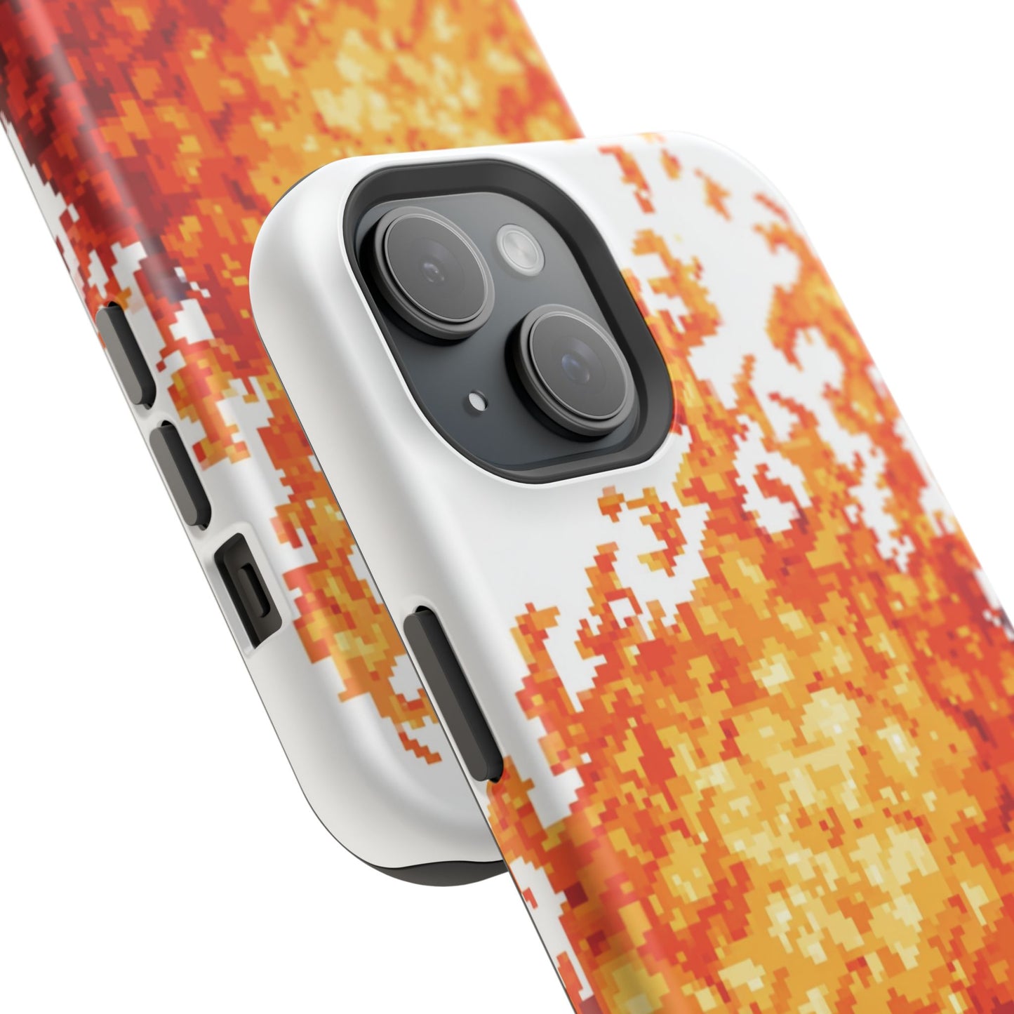 Impact-Resistant Phone Cases with Fiery Design, Protective Case, Unique Phone Cover, Gamer Gift, Trendy Accessibility
