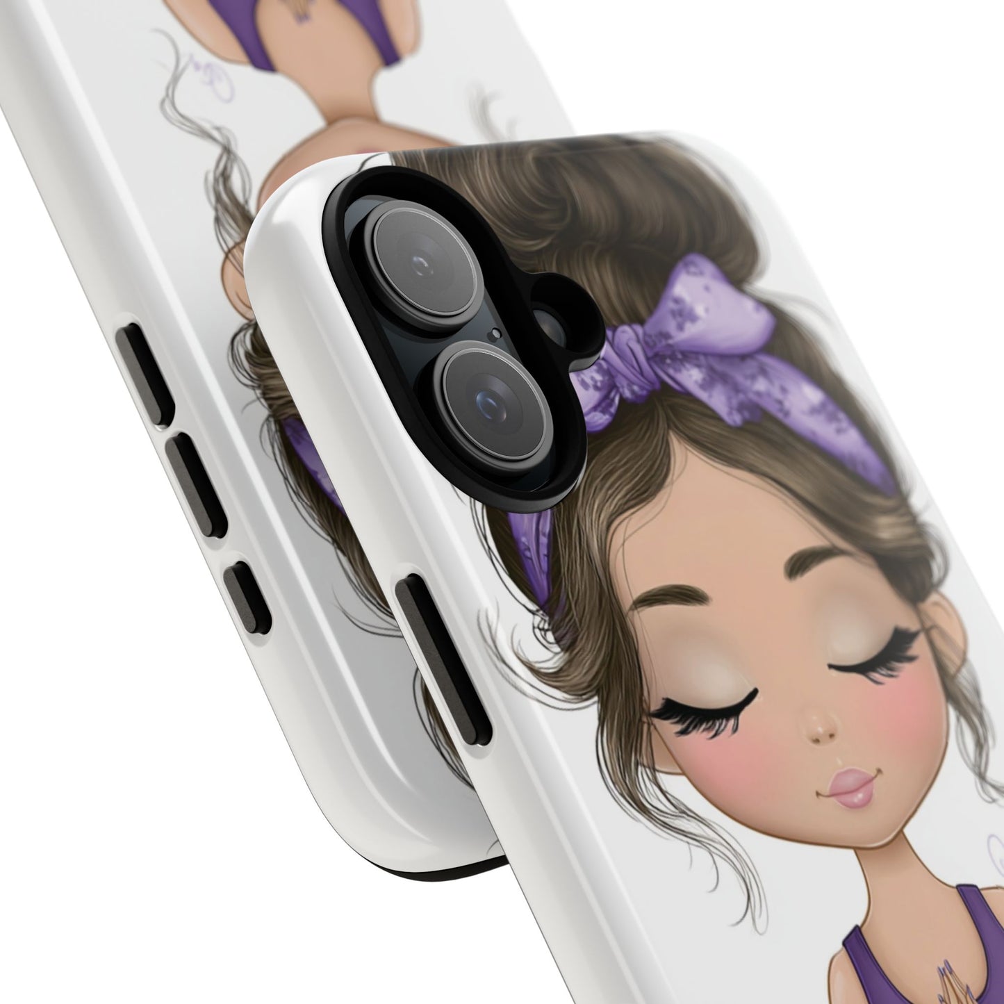 Yoga Phone Case for Mindfulness, Cute Girl Design, Gift for Yogis, Meditation Accessory, Stylish Phone Cover, Zen Vibe