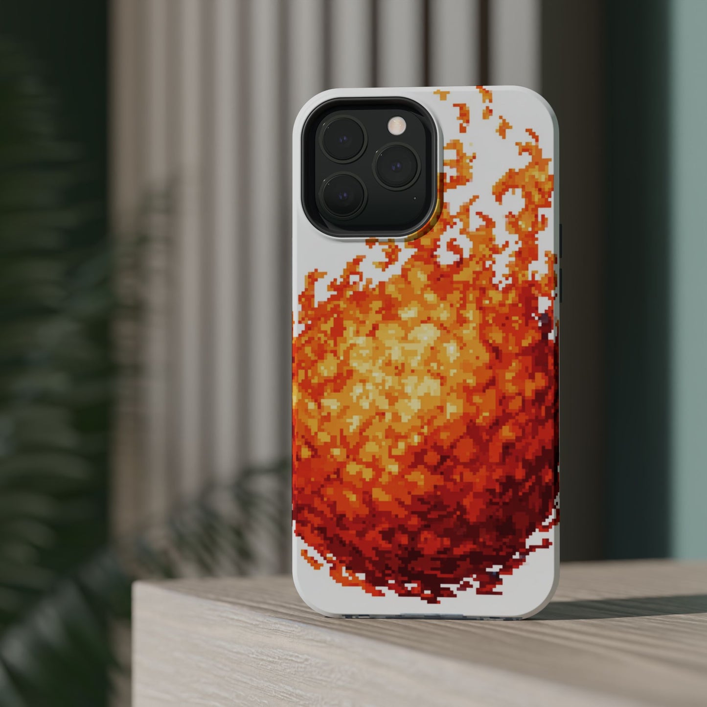 Impact-Resistant Phone Cases with Fiery Design, Protective Case, Unique Phone Cover, Gamer Gift, Trendy Accessibility