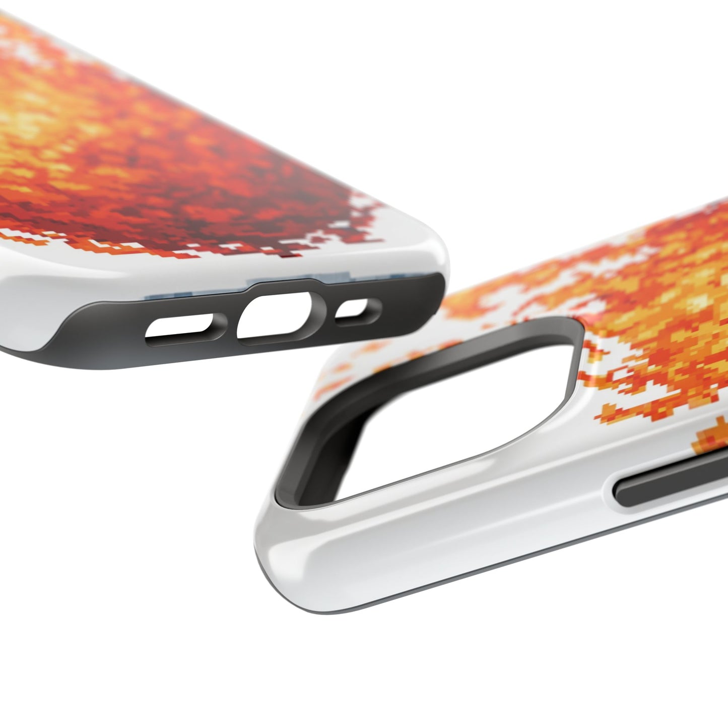 Impact-Resistant Phone Cases with Fiery Design, Protective Case, Unique Phone Cover, Gamer Gift, Trendy Accessibility