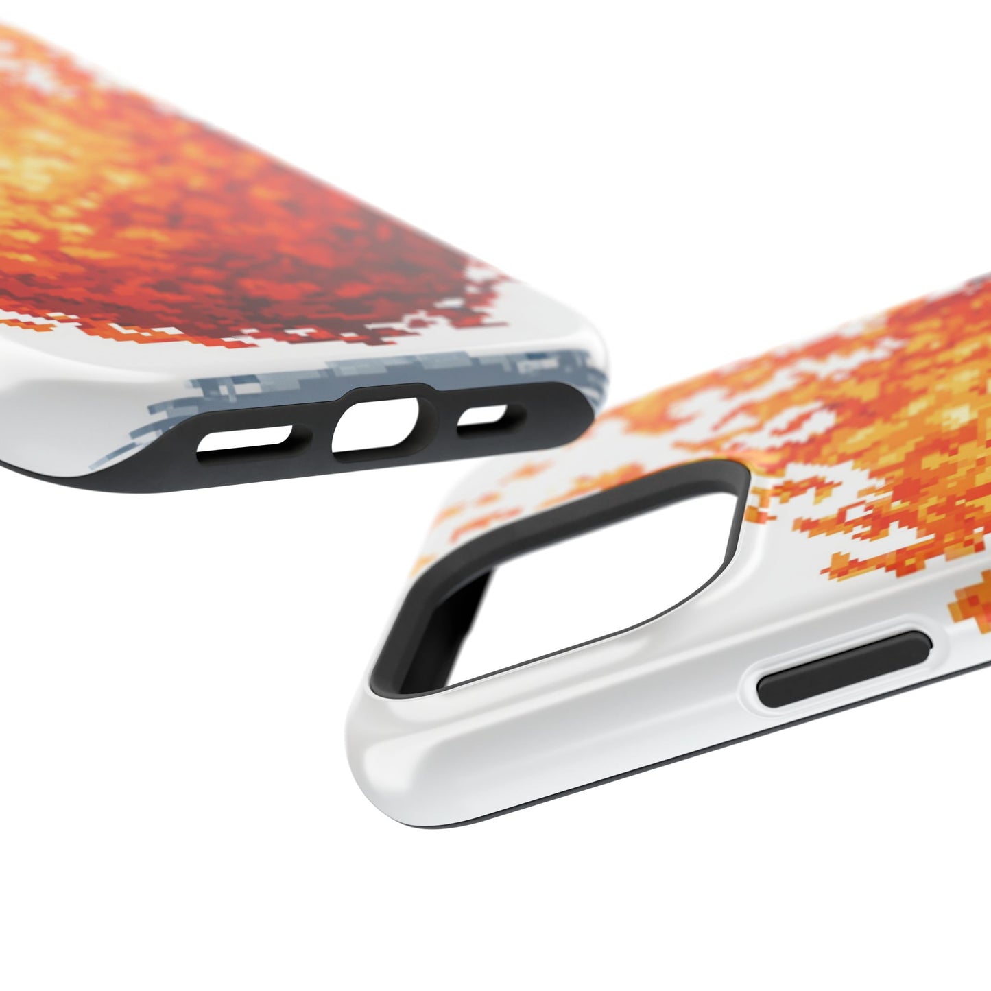 Impact-Resistant Phone Cases with Fiery Design, Protective Case, Unique Phone Cover, Gamer Gift, Trendy Accessibility