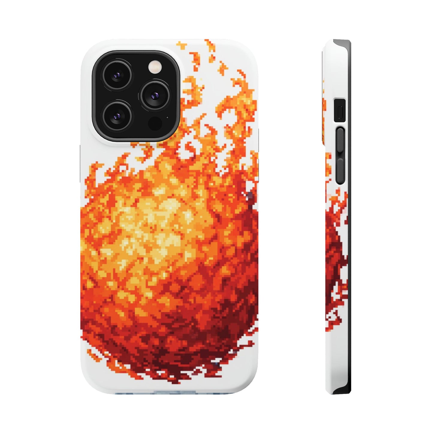 Impact-Resistant Phone Cases with Fiery Design, Protective Case, Unique Phone Cover, Gamer Gift, Trendy Accessibility