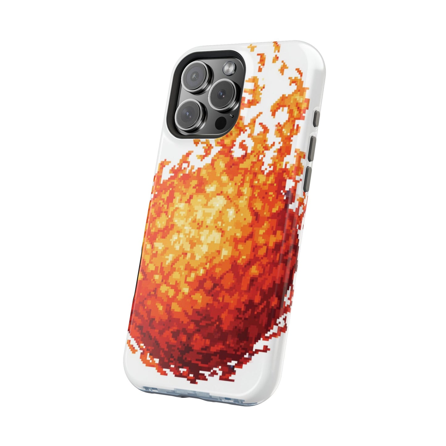 Impact-Resistant Phone Cases with Fiery Design, Protective Case, Unique Phone Cover, Gamer Gift, Trendy Accessibility