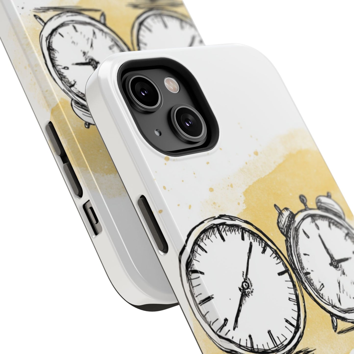 Vintage Clock Phone Case, Impact Resistant Cover for iPhone, Retro Style Gift, Timepiece Design, Unique Phone Accessory