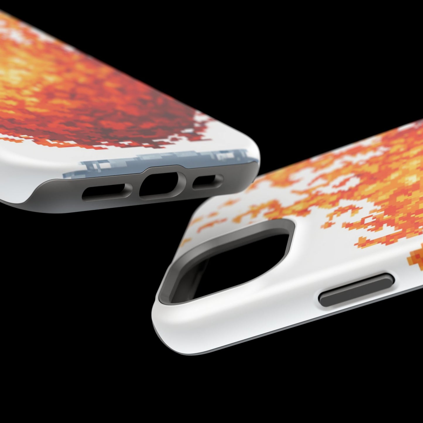 Impact-Resistant Phone Cases with Fiery Design, Protective Case, Unique Phone Cover, Gamer Gift, Trendy Accessibility