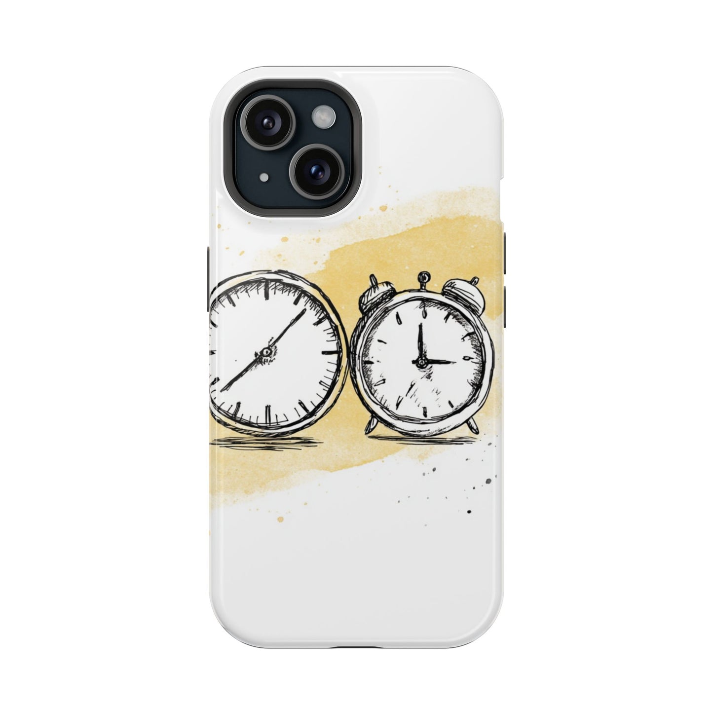 Vintage Clock Phone Case, Impact Resistant Cover for iPhone, Retro Style Gift, Timepiece Design, Unique Phone Accessory