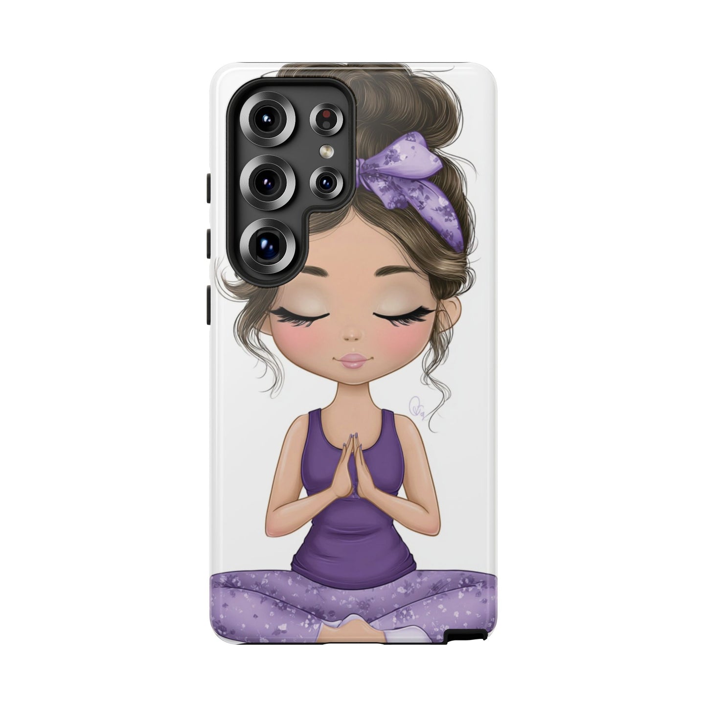 Yoga Phone Case for Mindfulness, Cute Girl Design, Gift for Yogis, Meditation Accessory, Stylish Phone Cover, Zen Vibe