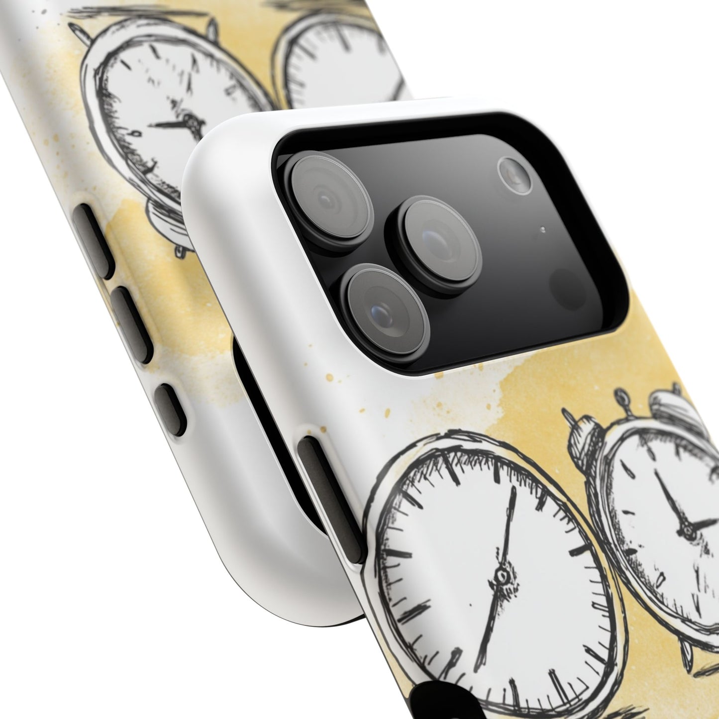 Vintage Clock Phone Case, Impact Resistant Cover for iPhone, Retro Style Gift, Timepiece Design, Unique Phone Accessory