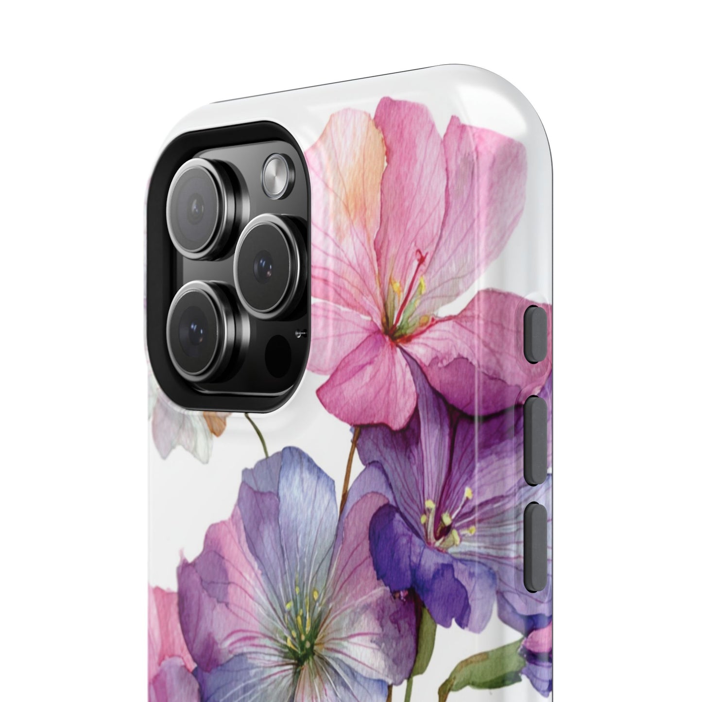 Floral Impact-Resistant Phone Case, Flower Phone Cover, Durable Floral Design Case, Gift for Her, Protective Phone Accessories