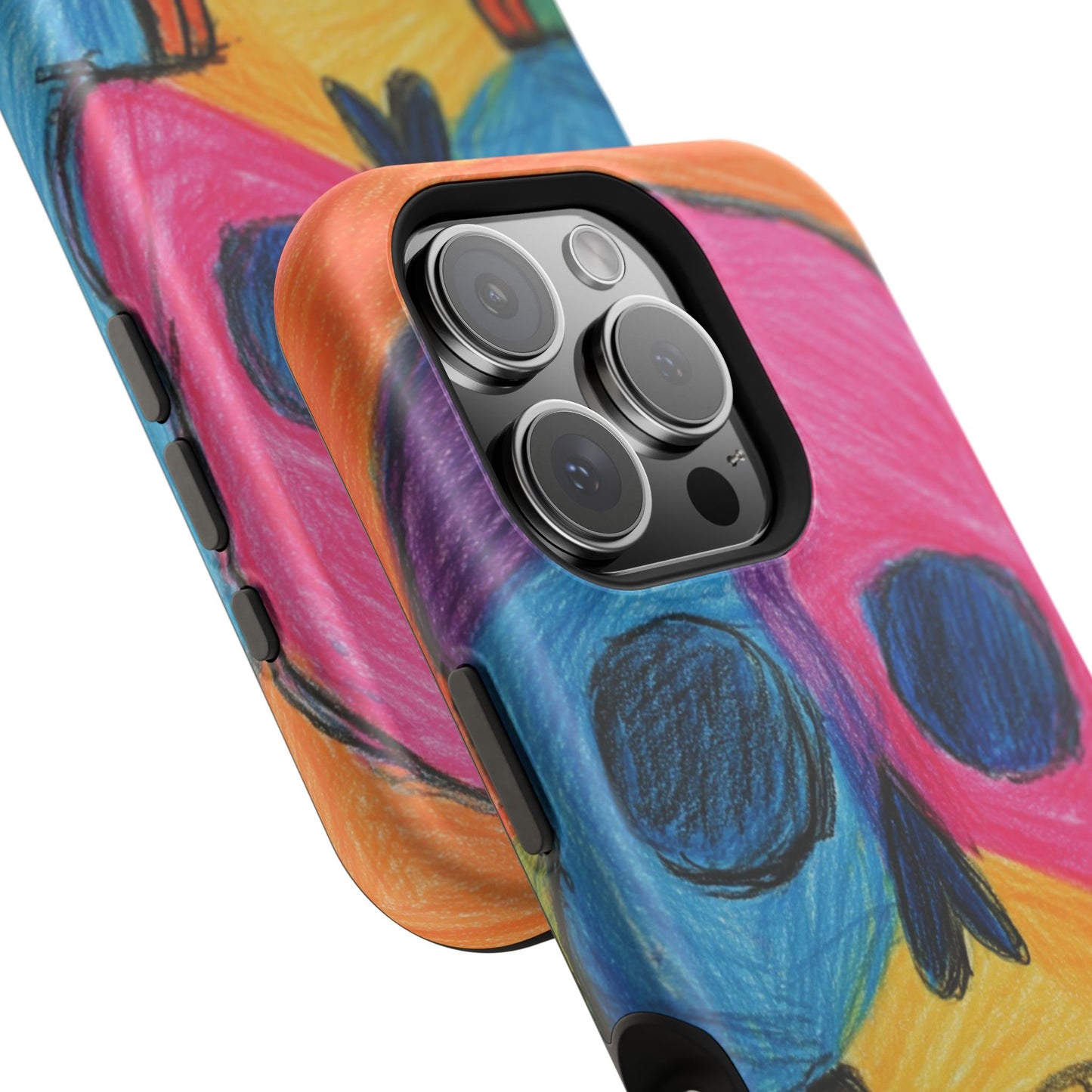 Colorful Skull Phone Case, Unique Art Case, Halloween Gift, Cute Skull Design, Impact-Resistant Cover
