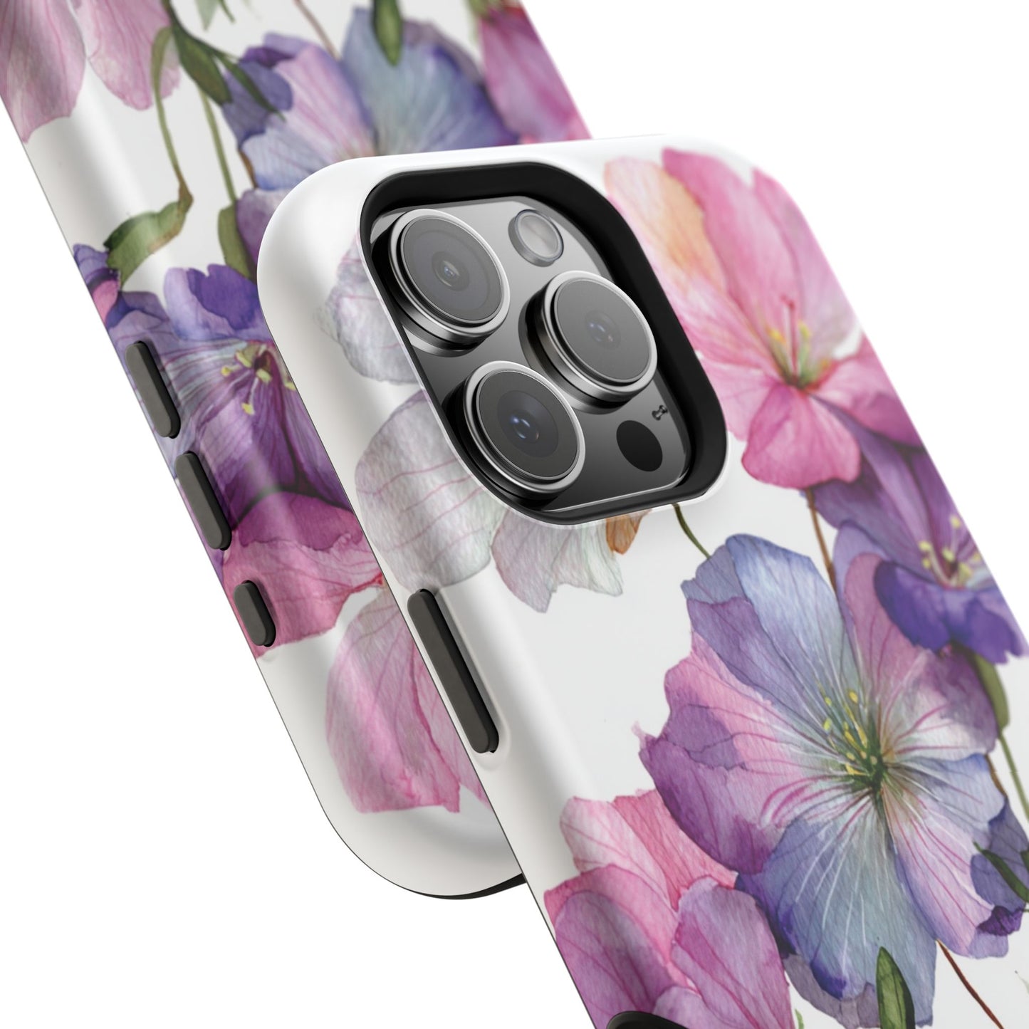 Floral Impact-Resistant Phone Case, Flower Phone Cover, Durable Floral Design Case, Gift for Her, Protective Phone Accessories