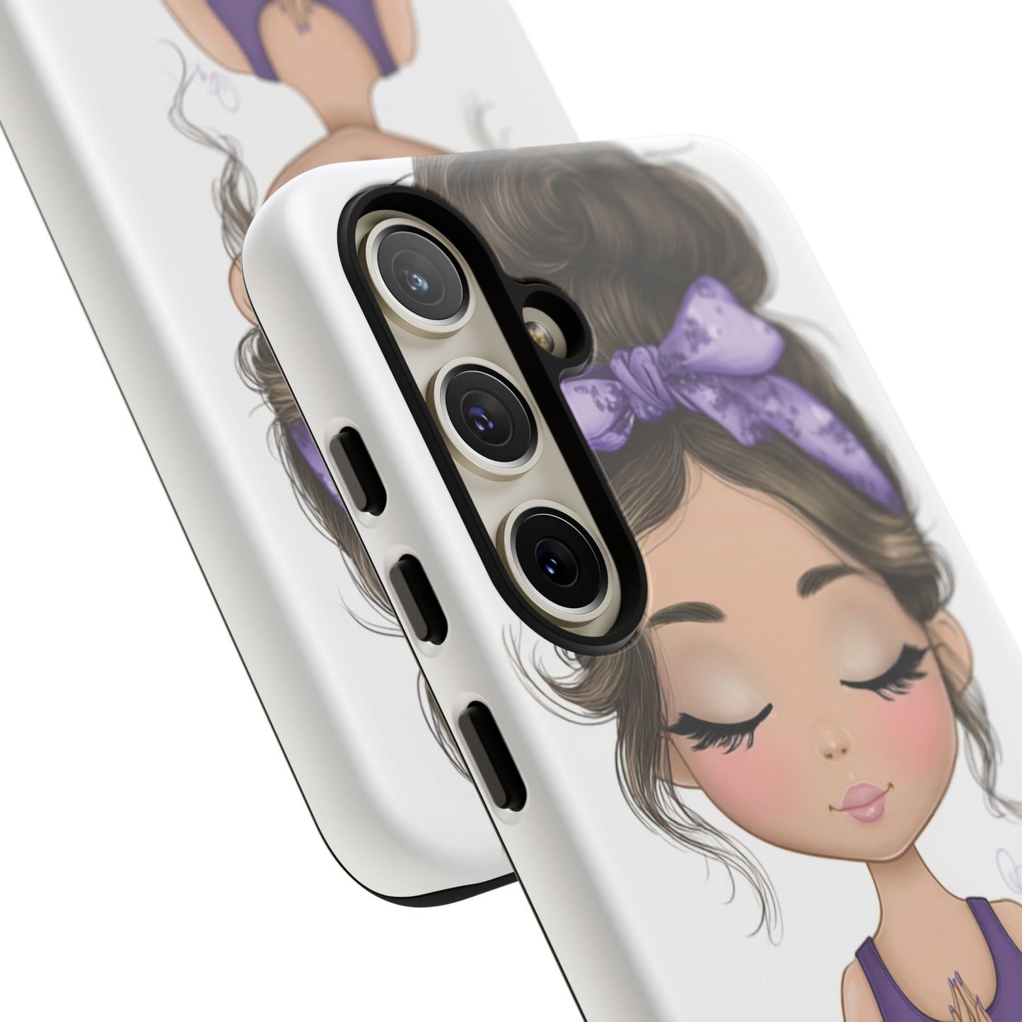 Yoga Phone Case for Mindfulness, Cute Girl Design, Gift for Yogis, Meditation Accessory, Stylish Phone Cover, Zen Vibe