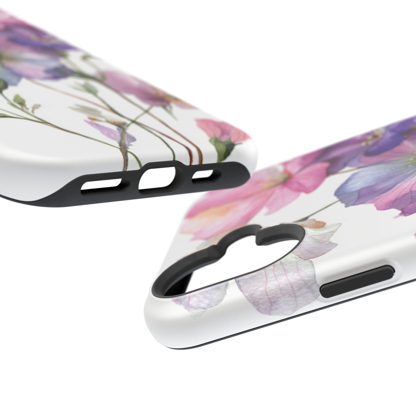 Floral Impact-Resistant Phone Case, Flower Phone Cover, Durable Floral Design Case, Gift for Her, Protective Phone Accessories