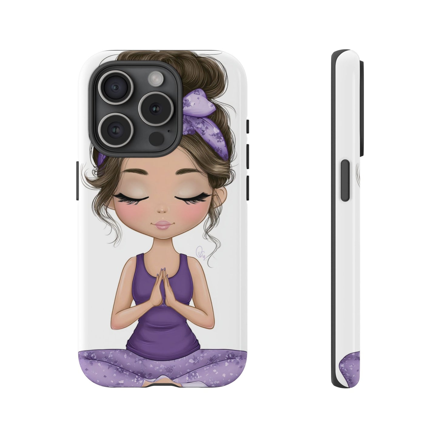 Yoga Phone Case for Mindfulness, Cute Girl Design, Gift for Yogis, Meditation Accessory, Stylish Phone Cover, Zen Vibe