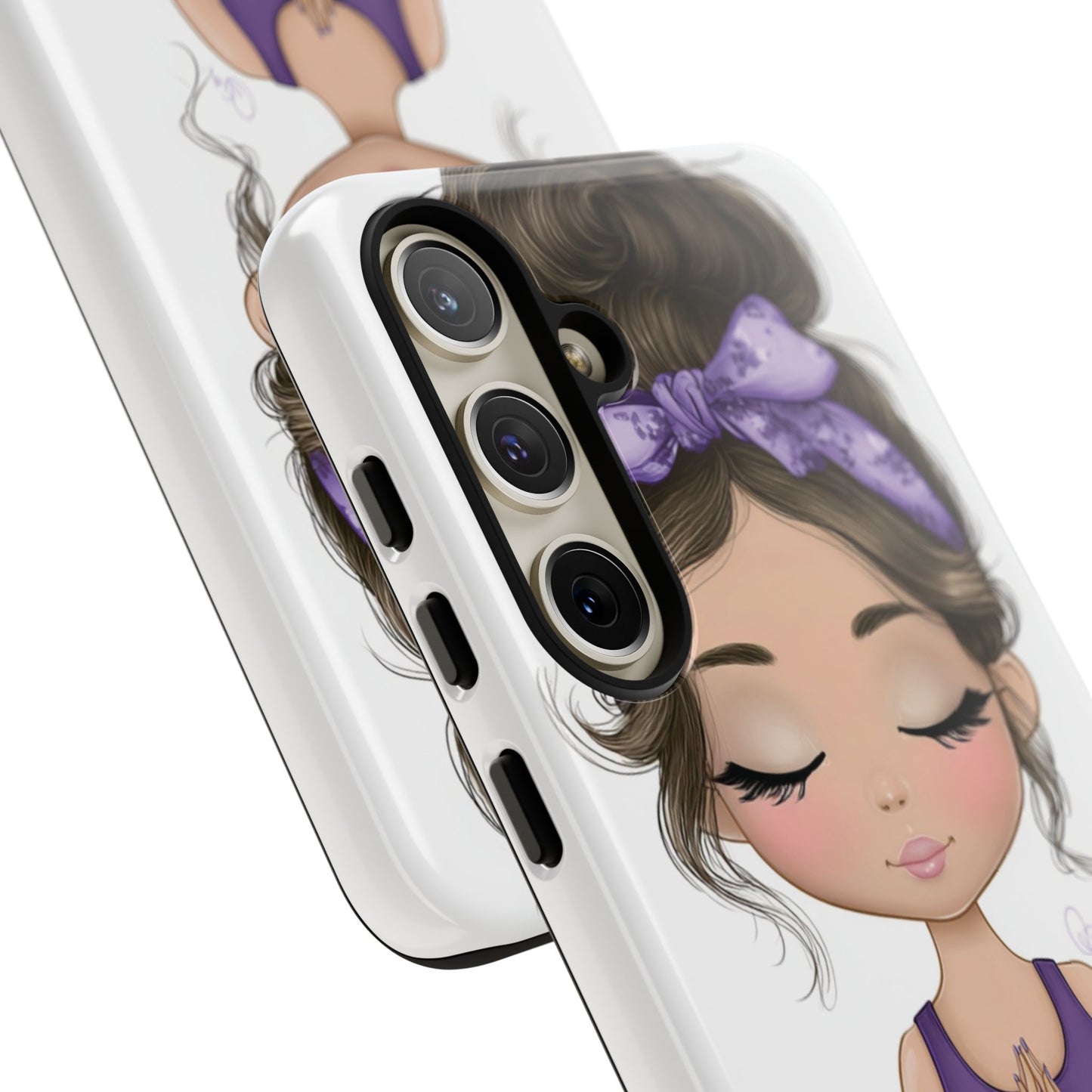 Yoga Phone Case for Mindfulness, Cute Girl Design, Gift for Yogis, Meditation Accessory, Stylish Phone Cover, Zen Vibe