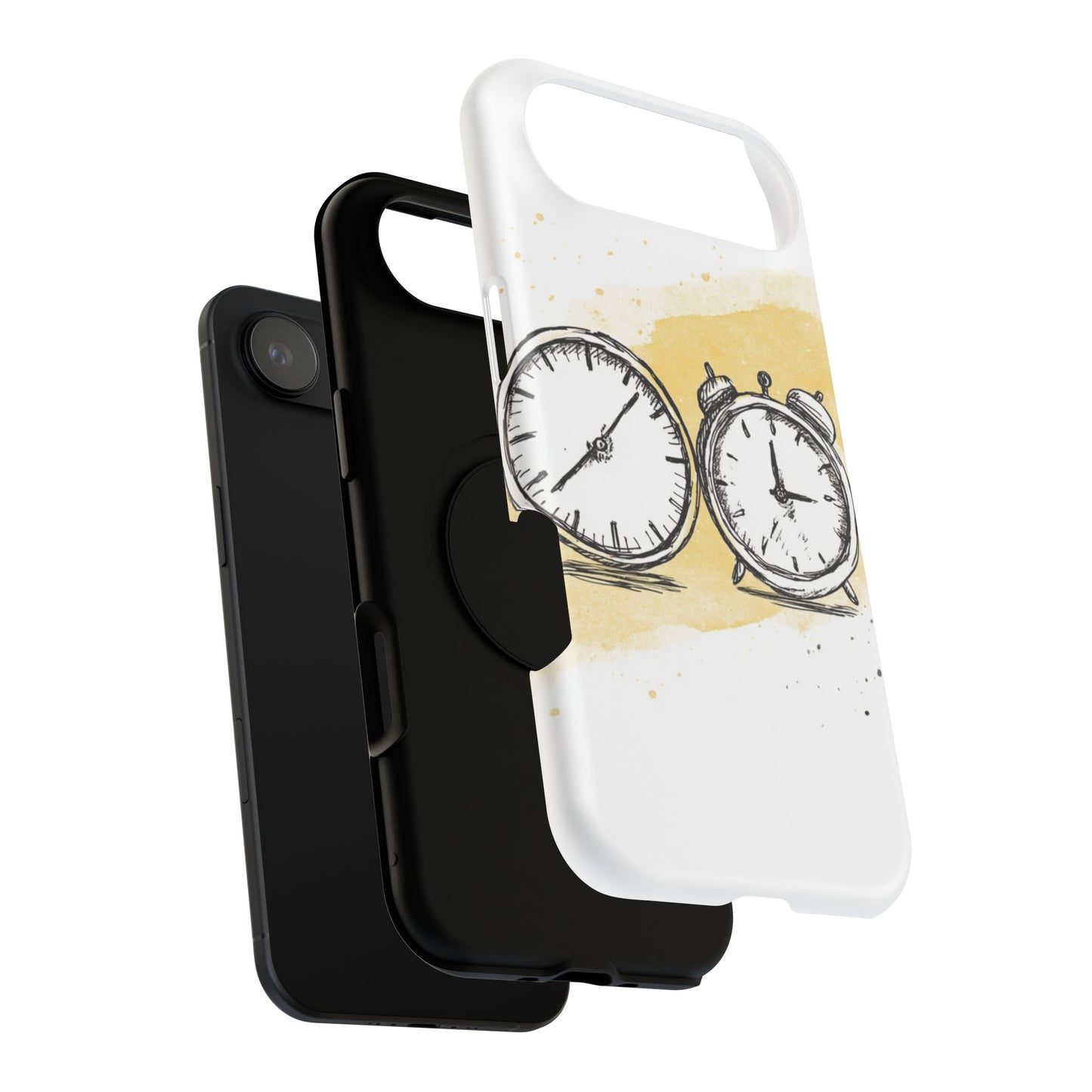 Vintage Clock Phone Case, Impact Resistant Cover for iPhone, Retro Style Gift, Timepiece Design, Unique Phone Accessory