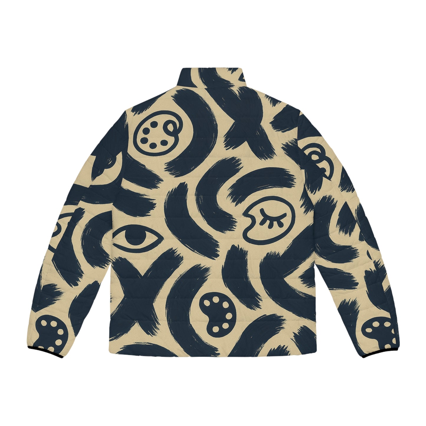 No Flaws Abstract Puffer Jacket