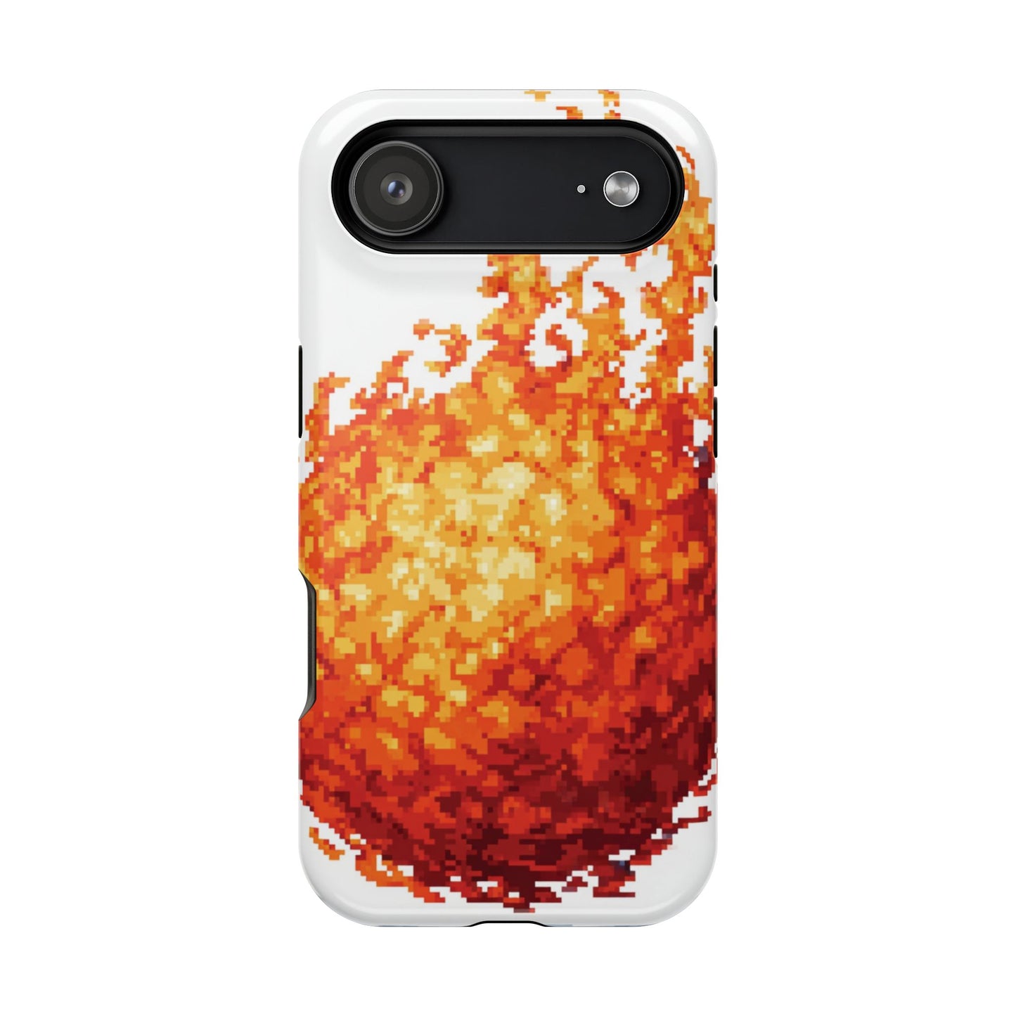 Impact-Resistant Phone Cases with Fiery Design, Protective Case, Unique Phone Cover, Gamer Gift, Trendy Accessibility