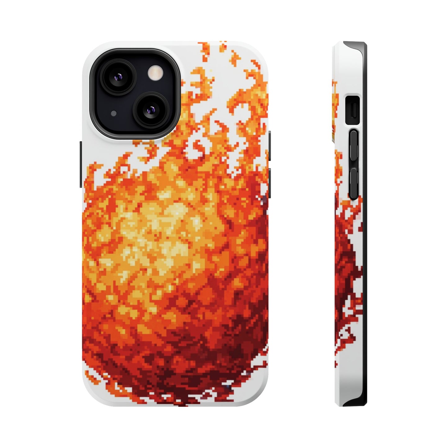 Impact-Resistant Phone Cases with Fiery Design, Protective Case, Unique Phone Cover, Gamer Gift, Trendy Accessibility