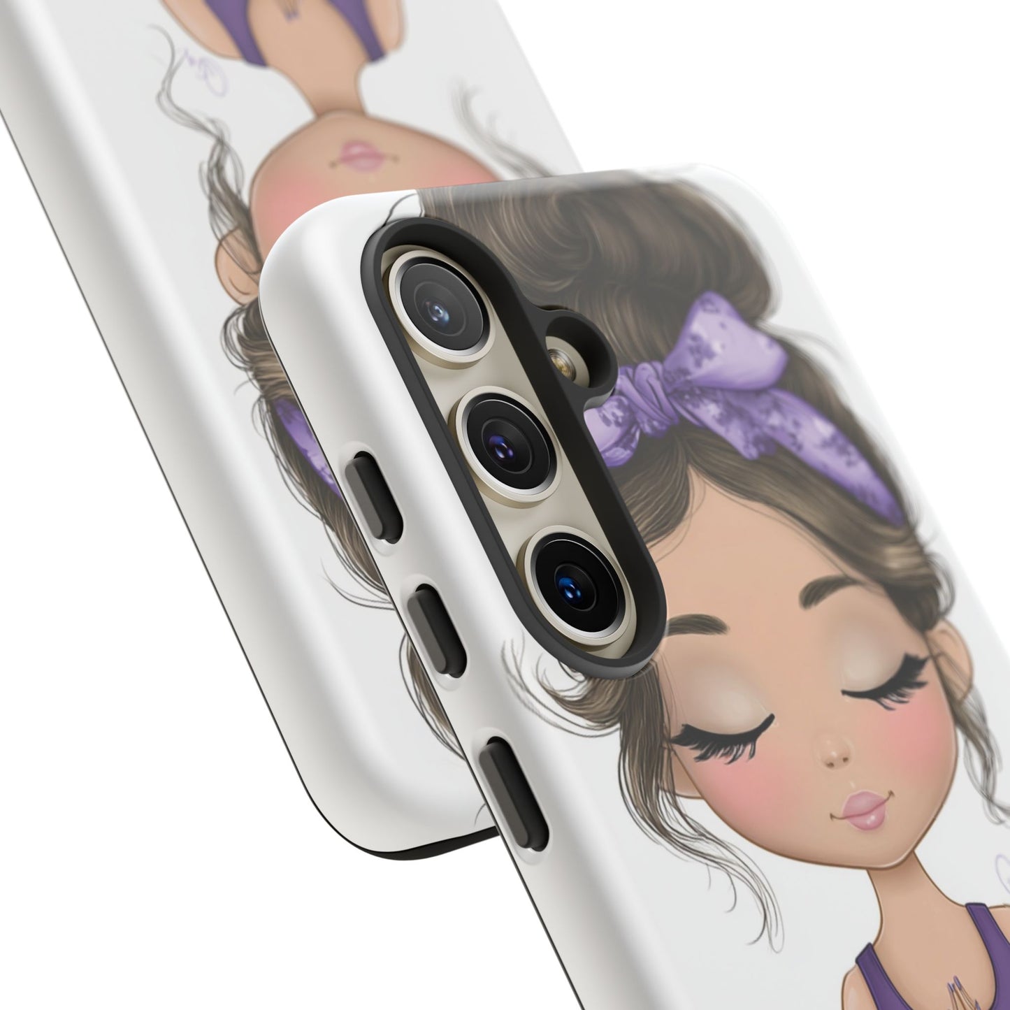 Yoga Phone Case for Mindfulness, Cute Girl Design, Gift for Yogis, Meditation Accessory, Stylish Phone Cover, Zen Vibe