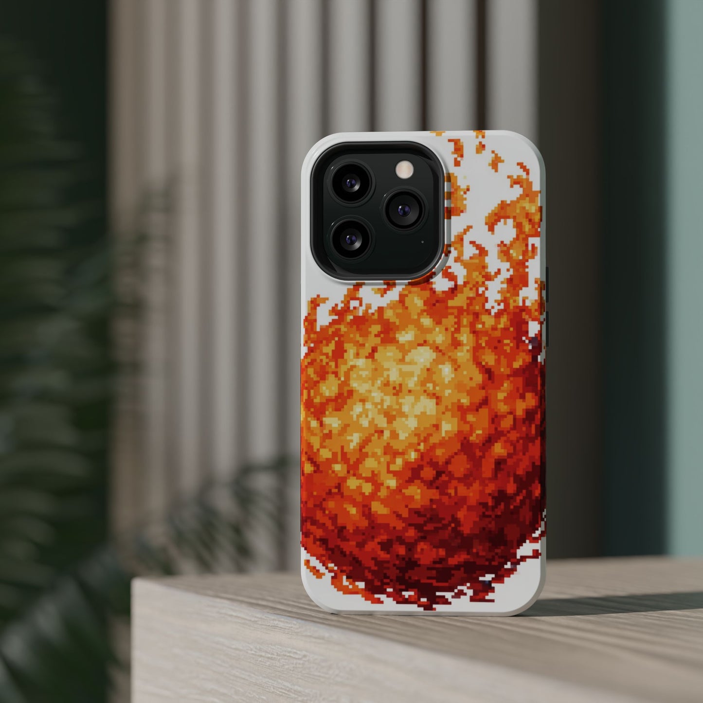 Impact-Resistant Phone Cases with Fiery Design, Protective Case, Unique Phone Cover, Gamer Gift, Trendy Accessibility