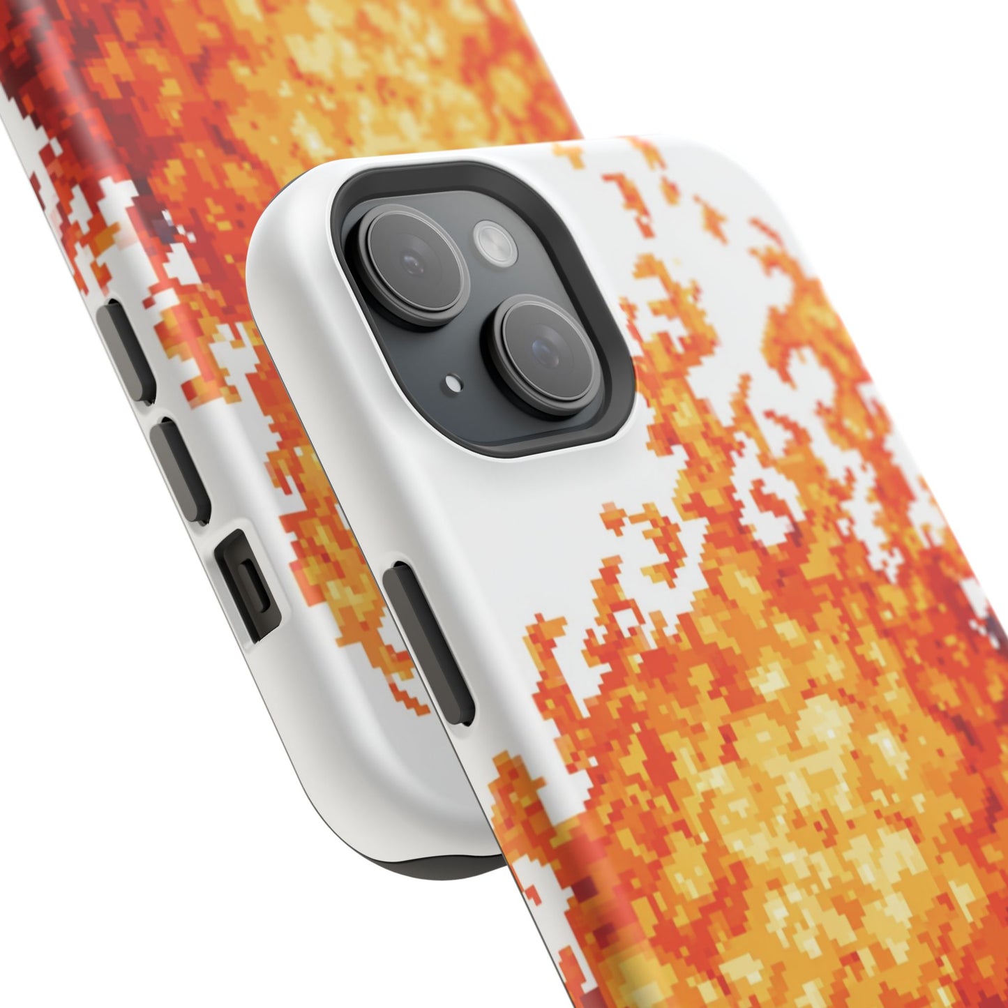 Impact-Resistant Phone Cases with Fiery Design, Protective Case, Unique Phone Cover, Gamer Gift, Trendy Accessibility