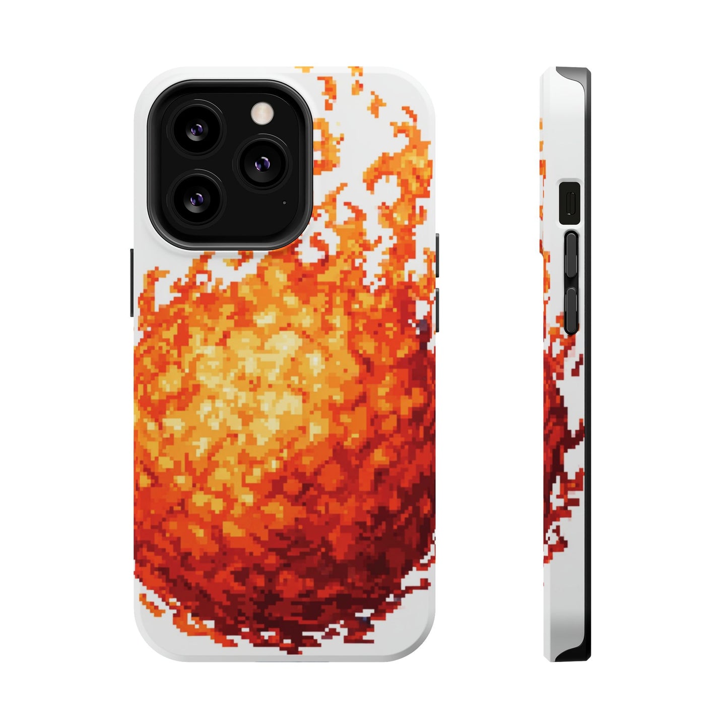Impact-Resistant Phone Cases with Fiery Design, Protective Case, Unique Phone Cover, Gamer Gift, Trendy Accessibility