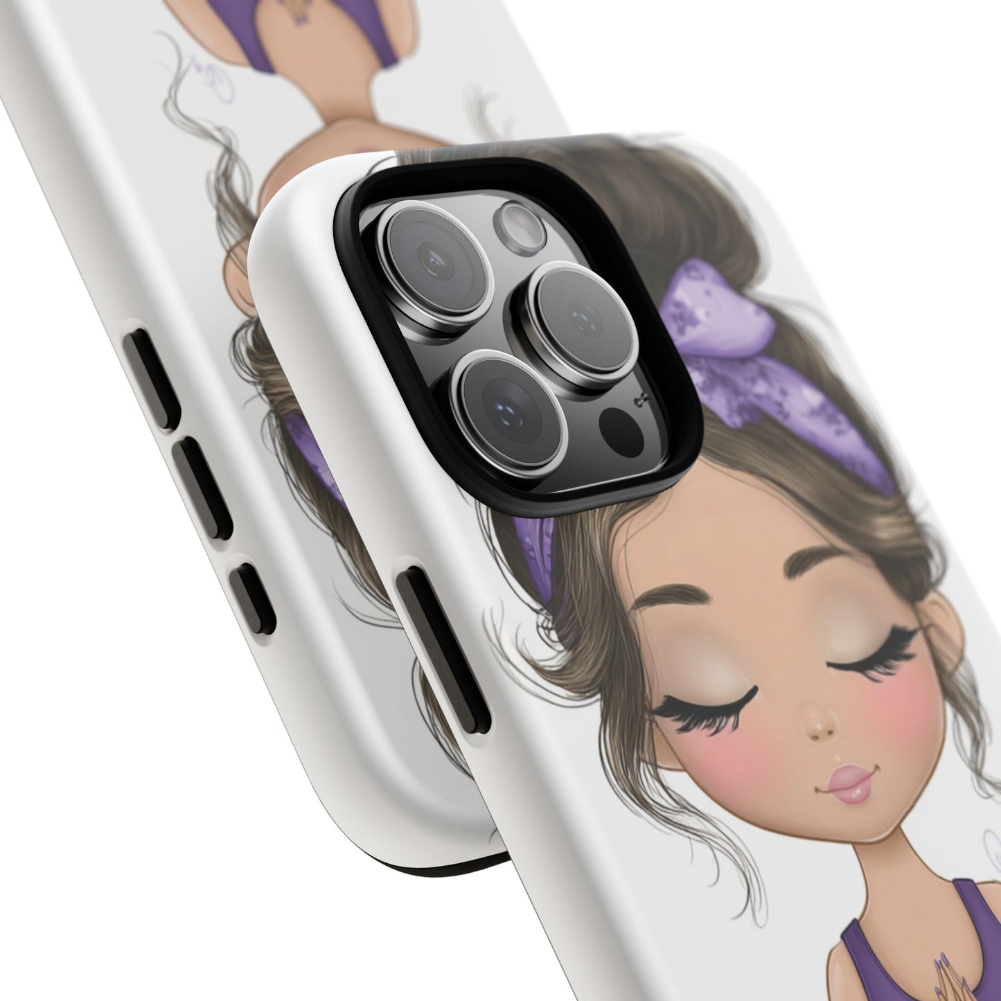 Yoga Phone Case for Mindfulness, Cute Girl Design, Gift for Yogis, Meditation Accessory, Stylish Phone Cover, Zen Vibe