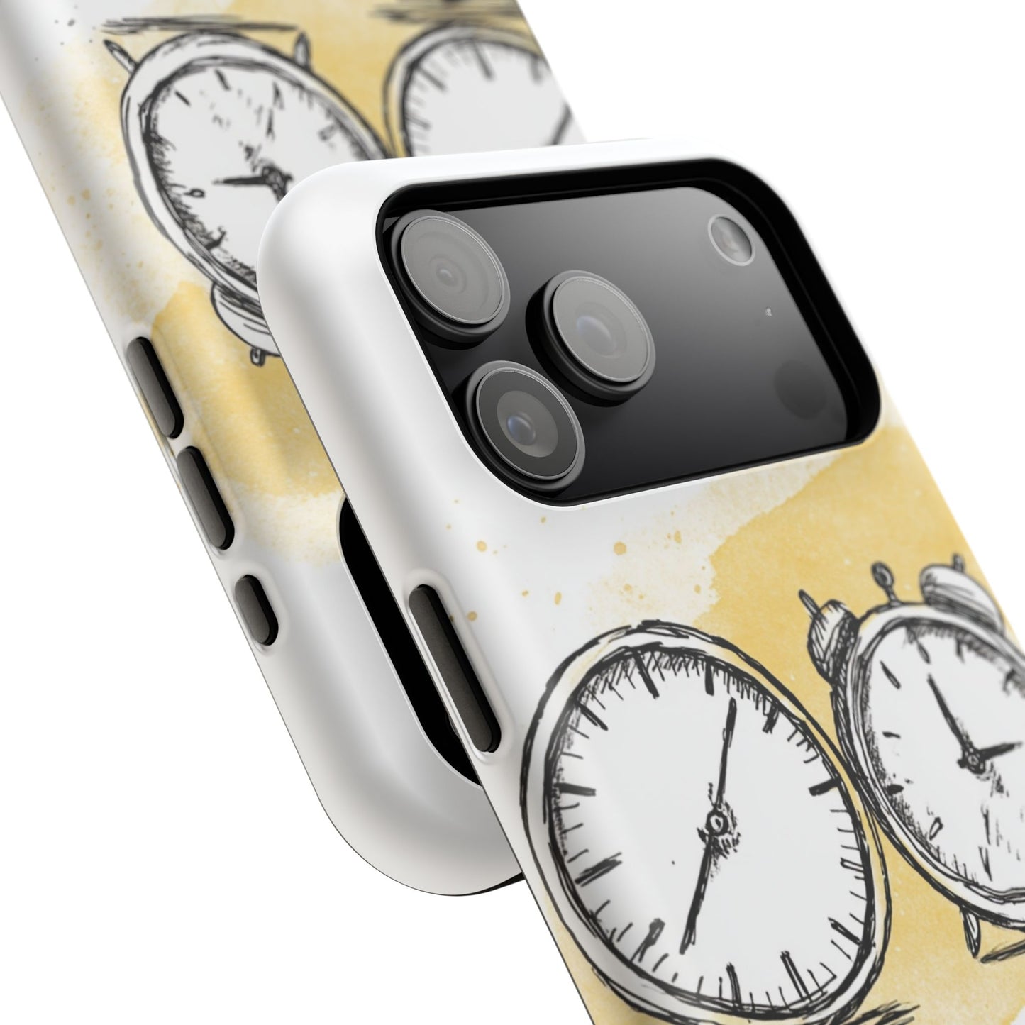 Vintage Clock Phone Case, Impact Resistant Cover for iPhone, Retro Style Gift, Timepiece Design, Unique Phone Accessory