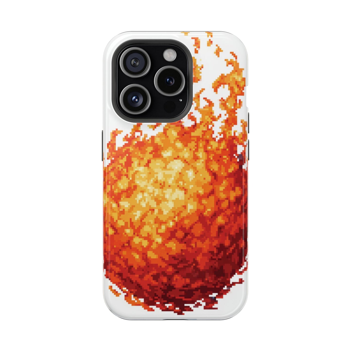 Impact-Resistant Phone Cases with Fiery Design, Protective Case, Unique Phone Cover, Gamer Gift, Trendy Accessibility