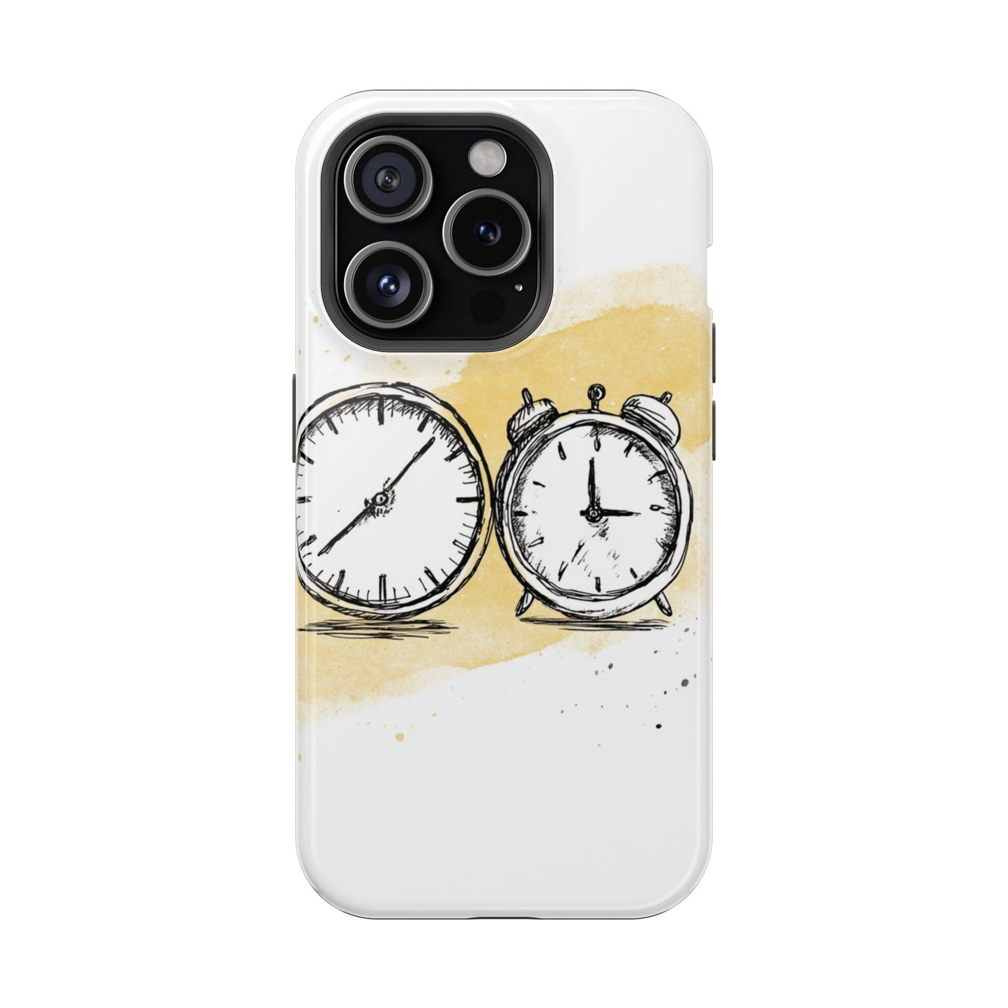 Vintage Clock Phone Case, Impact Resistant Cover for iPhone, Retro Style Gift, Timepiece Design, Unique Phone Accessory