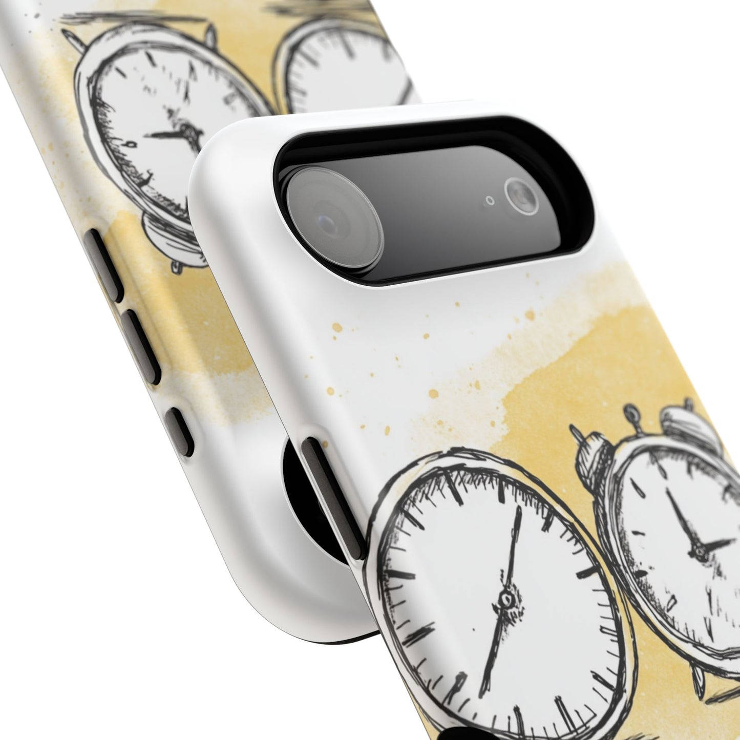 Vintage Clock Phone Case, Impact Resistant Cover for iPhone, Retro Style Gift, Timepiece Design, Unique Phone Accessory