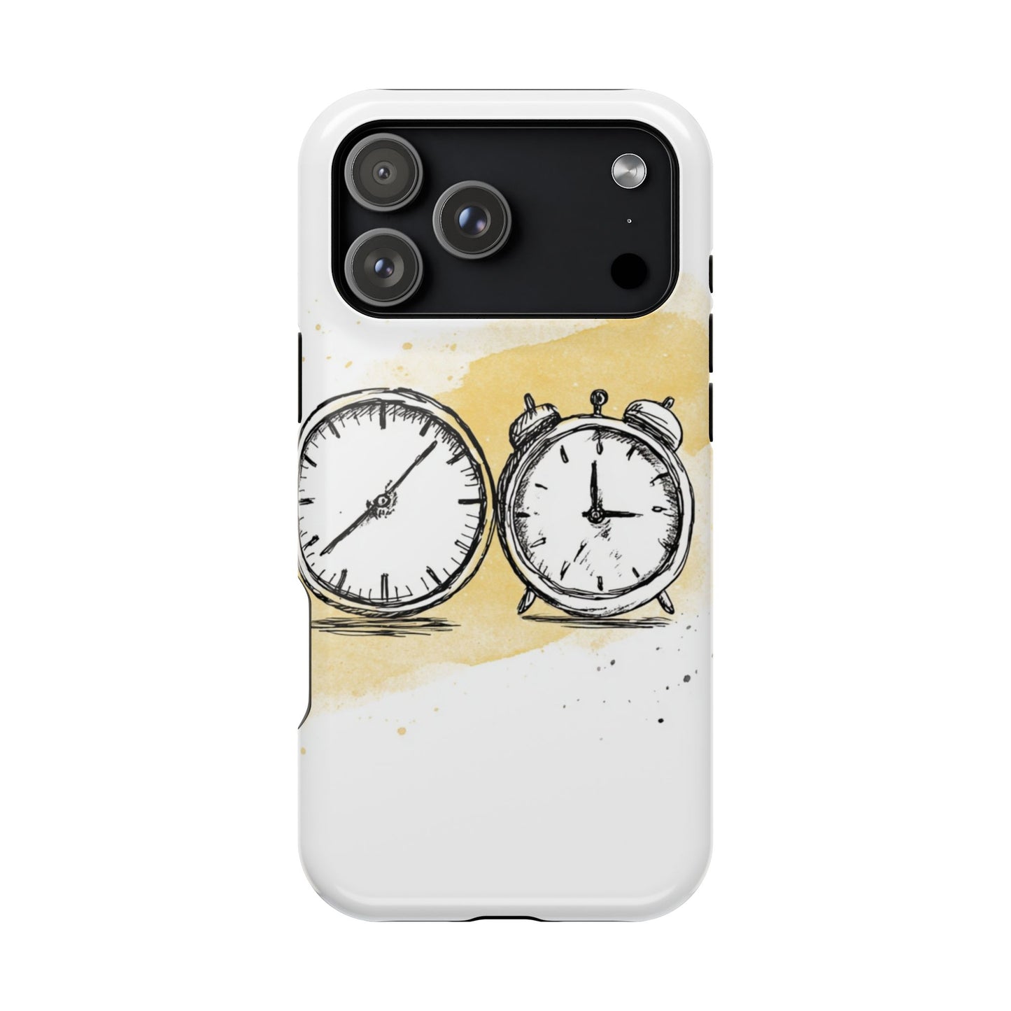 Vintage Clock Phone Case, Impact Resistant Cover for iPhone, Retro Style Gift, Timepiece Design, Unique Phone Accessory