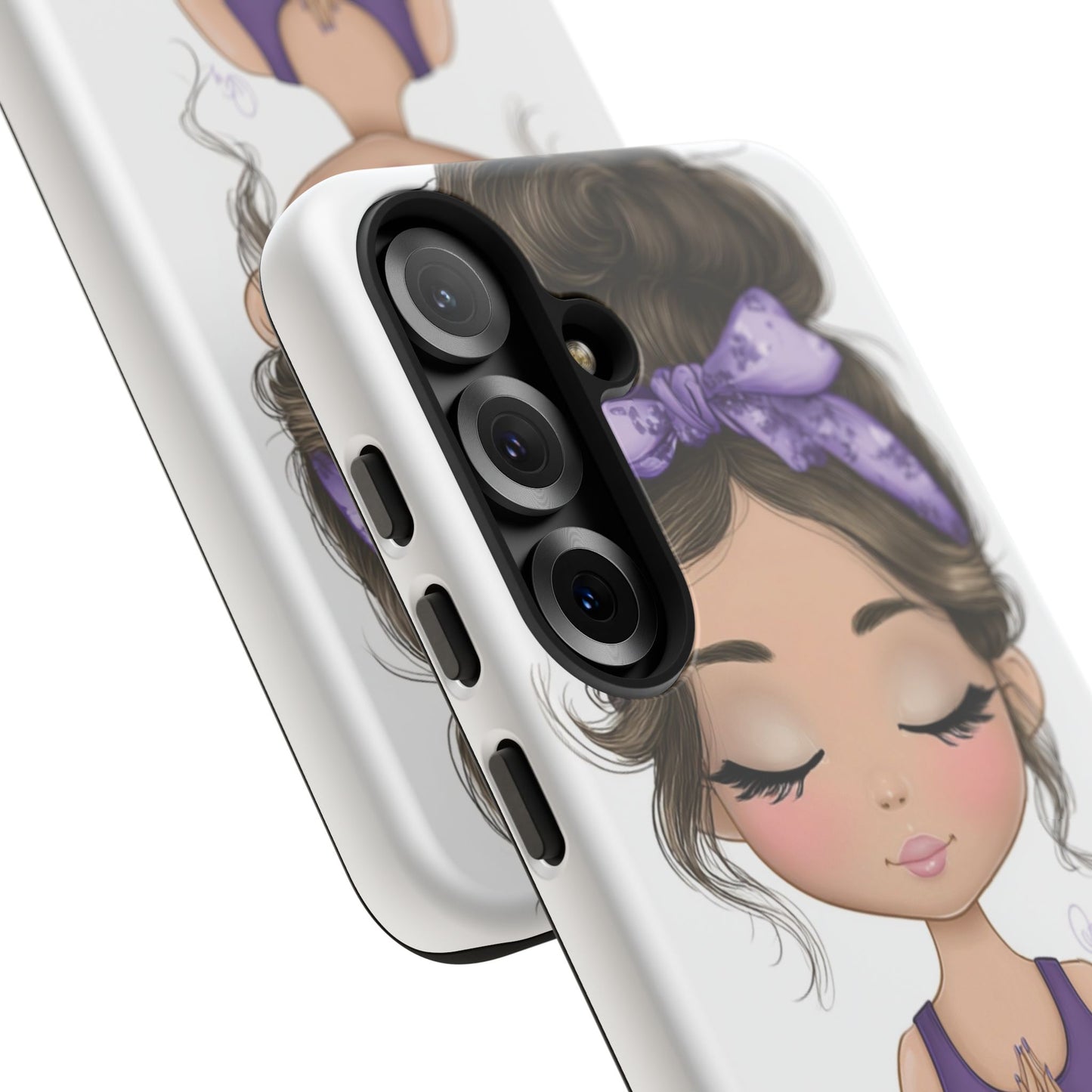 Yoga Phone Case for Mindfulness, Cute Girl Design, Gift for Yogis, Meditation Accessory, Stylish Phone Cover, Zen Vibe