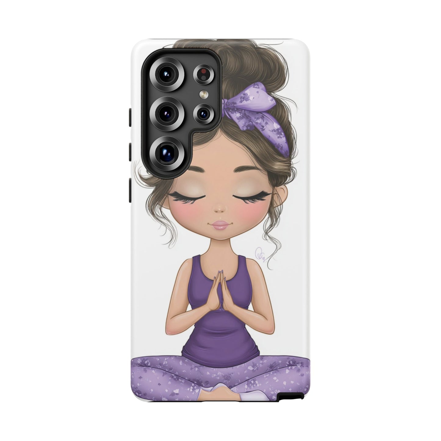 Yoga Phone Case for Mindfulness, Cute Girl Design, Gift for Yogis, Meditation Accessory, Stylish Phone Cover, Zen Vibe